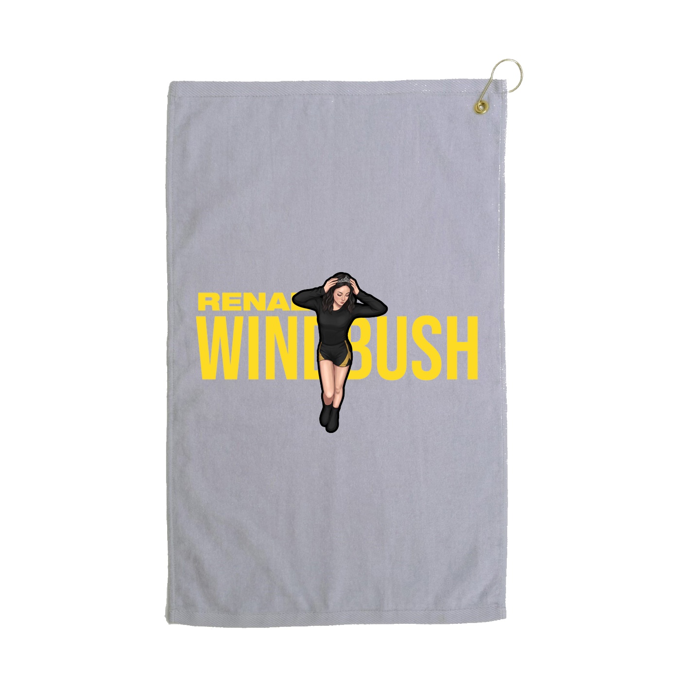 Golf Towel — Player Name in Grey