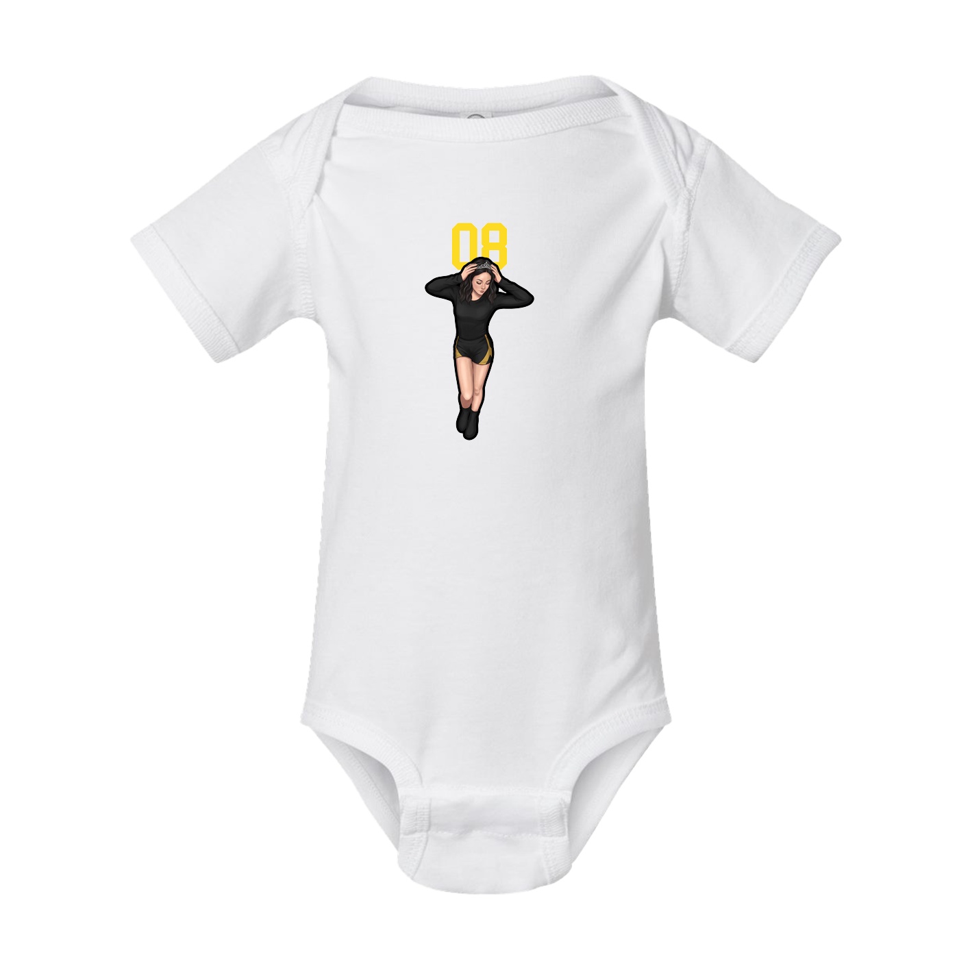 Baby Onesie — Number Top in White