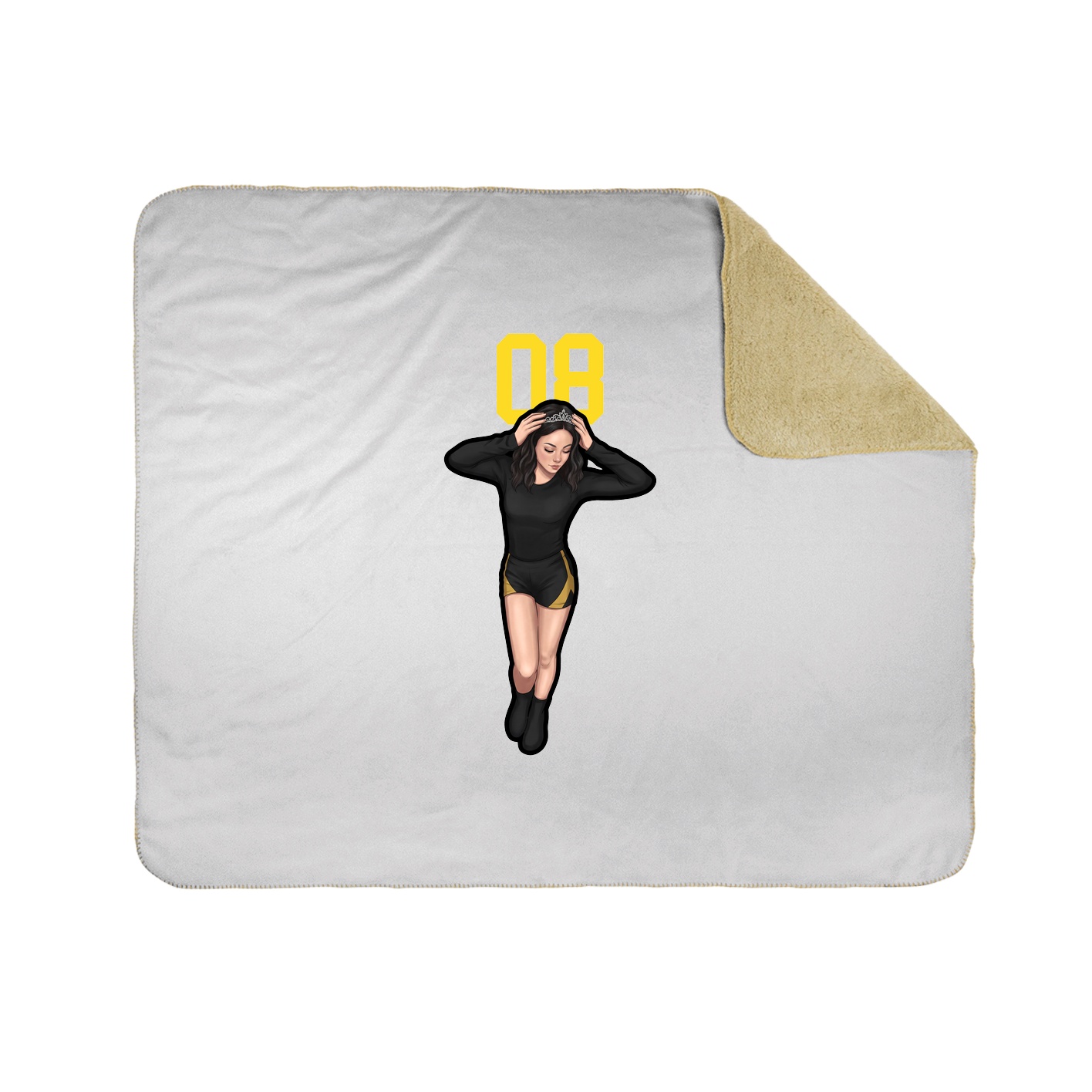 Throw Blanket — Number Top in White