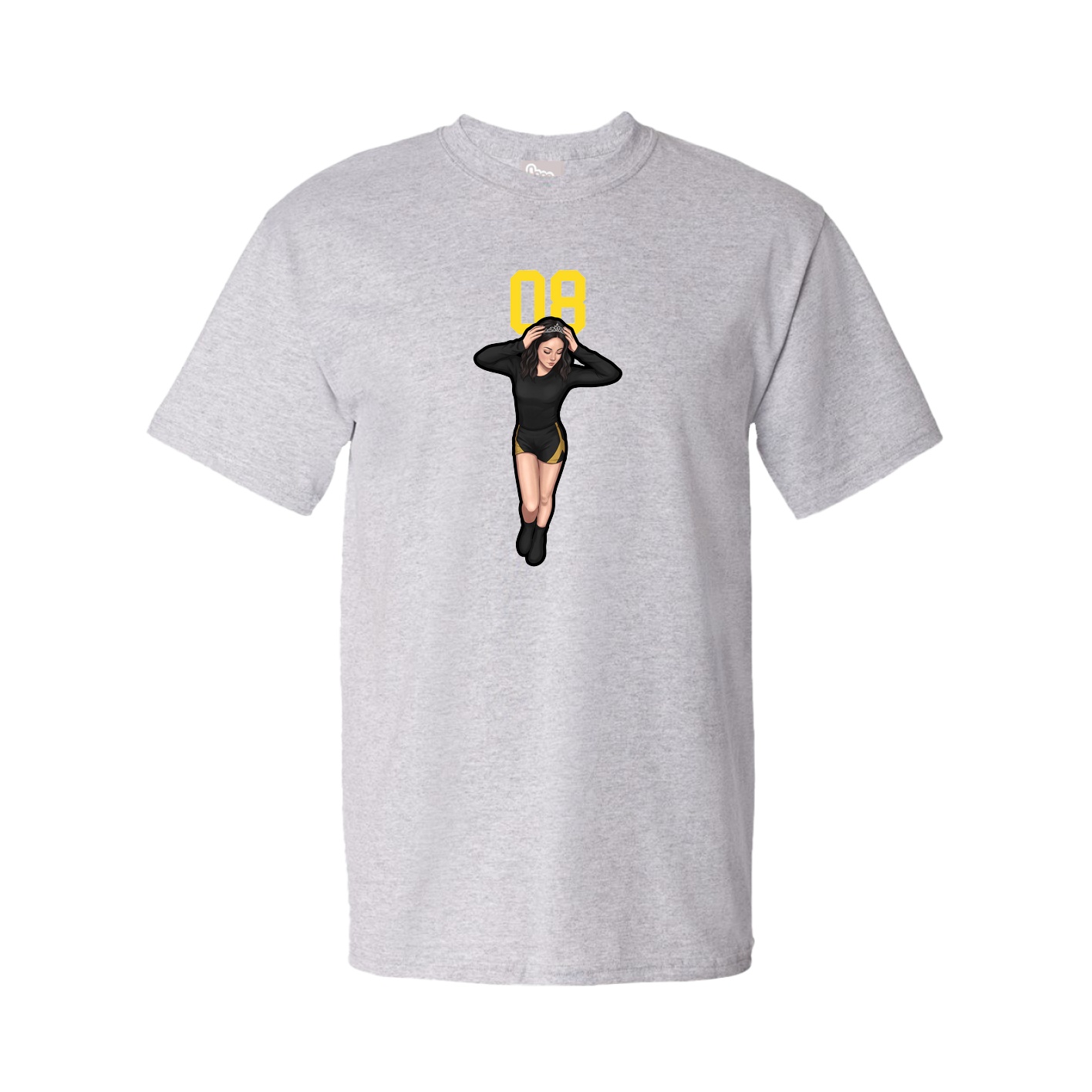 Youth Tee — Number Top in Grey