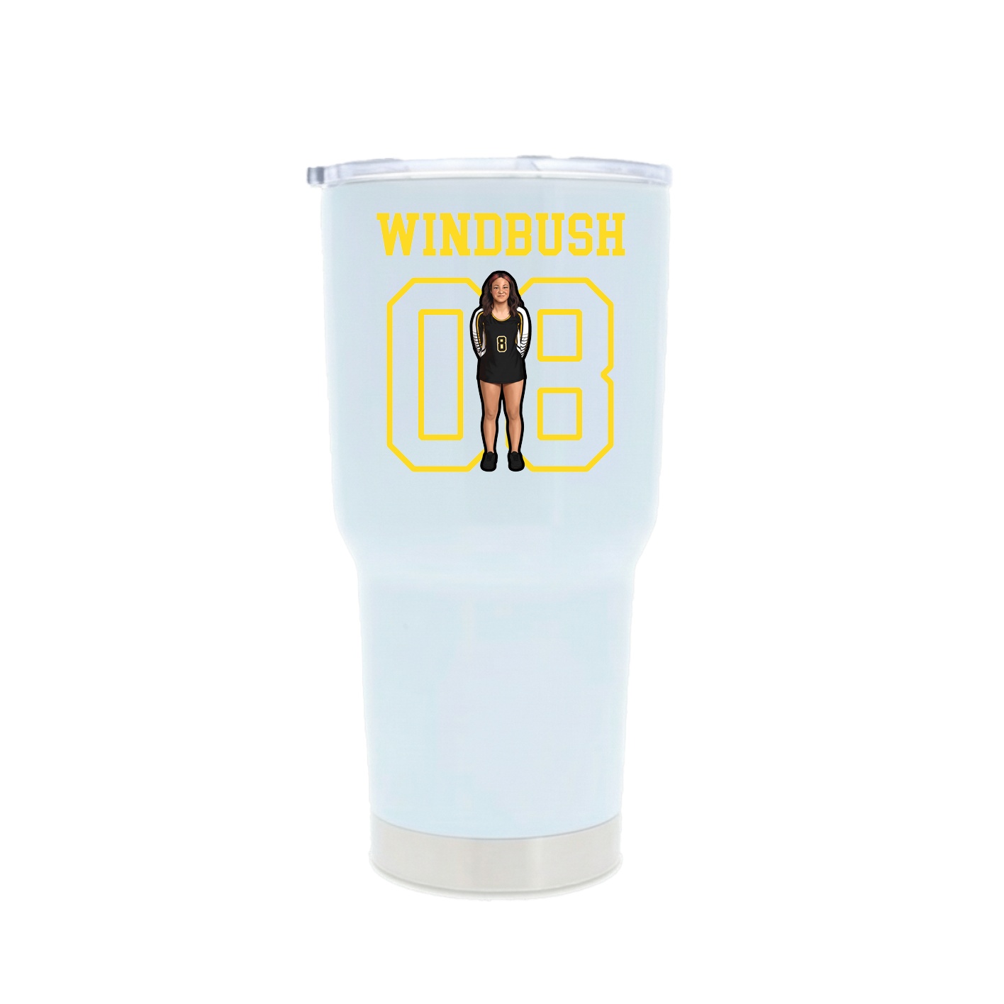 30oz Stainless Steel Tumbler — Shirsey in White