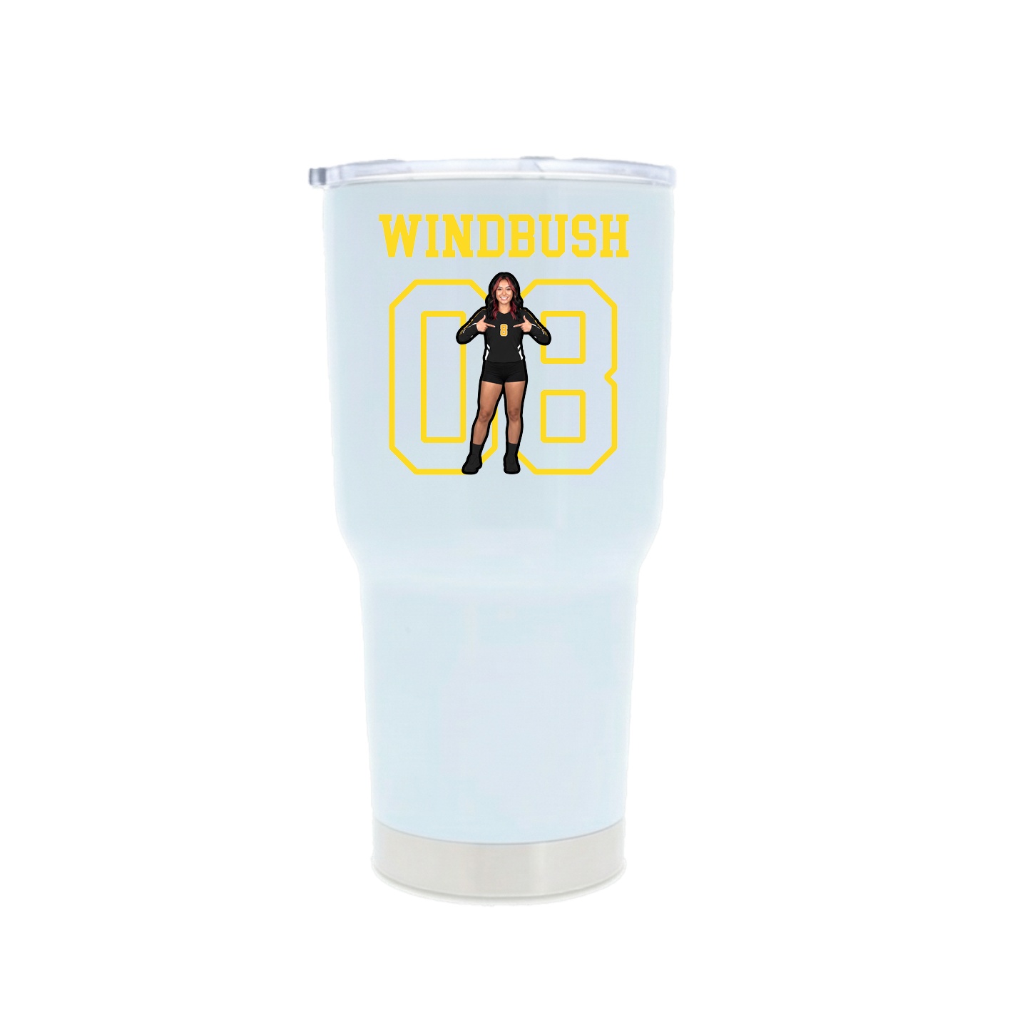 30oz Stainless Steel Tumbler — Shirsey in White