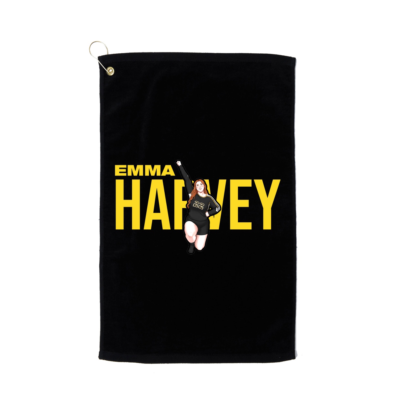 Golf Towel — Player Name in Black