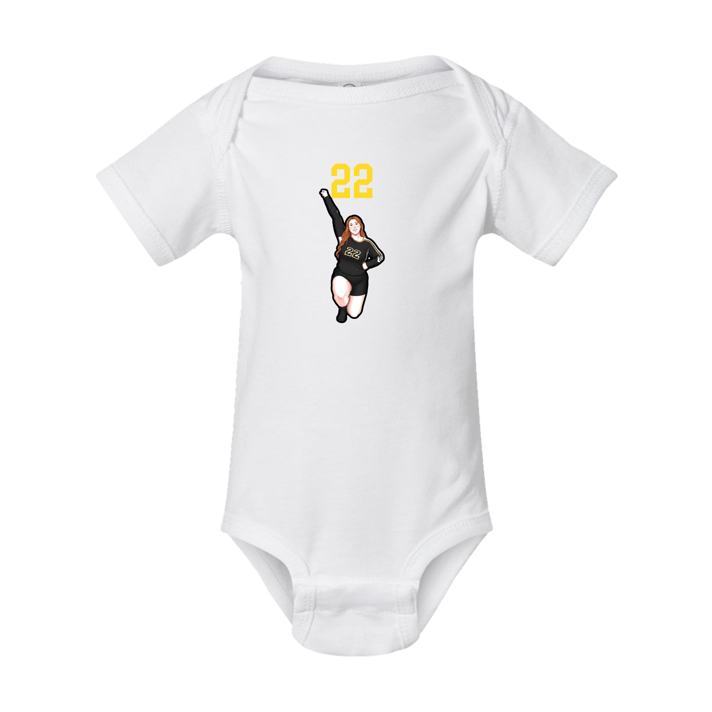 Baby Onesie — Number Top in White