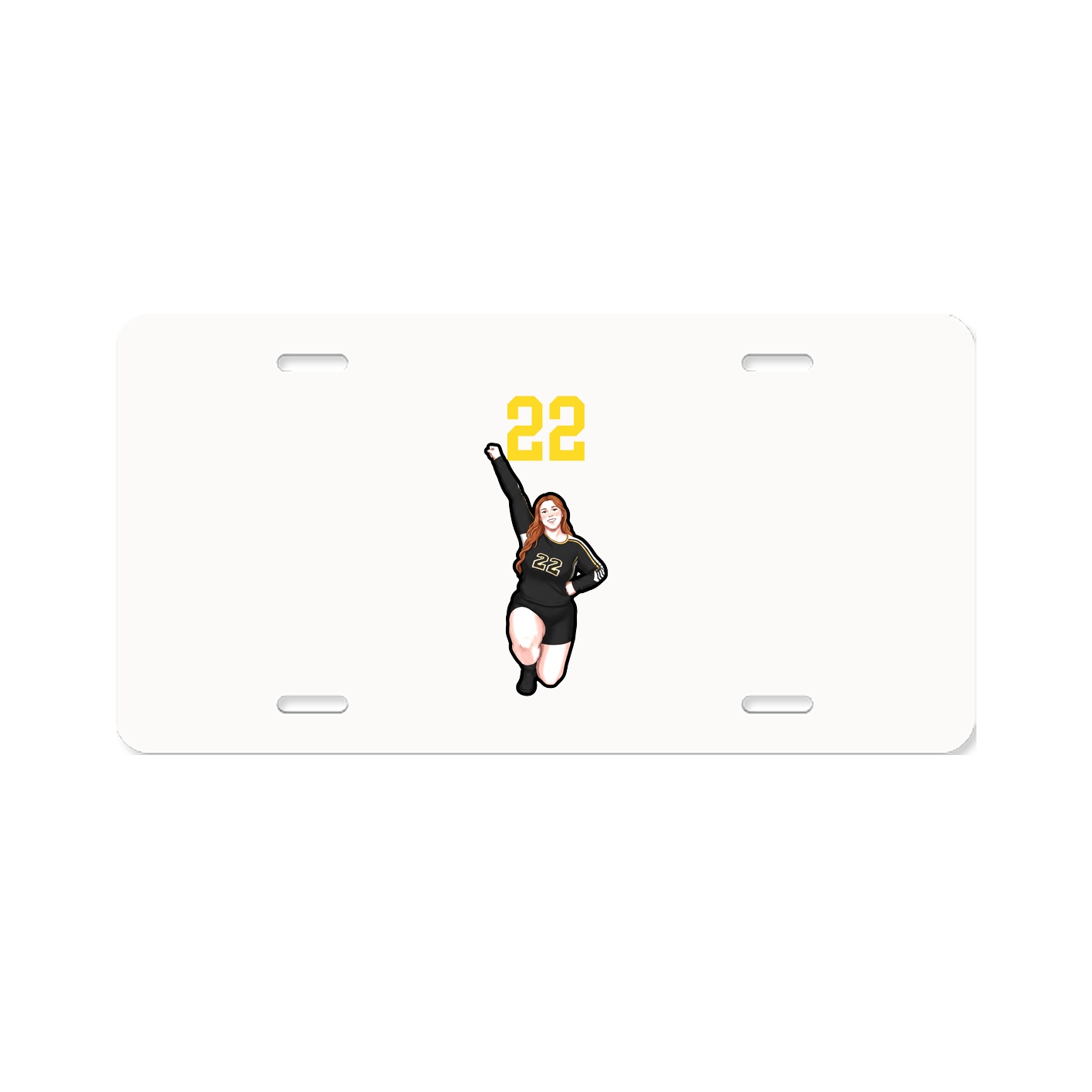 License Plate — Number Top in Classic