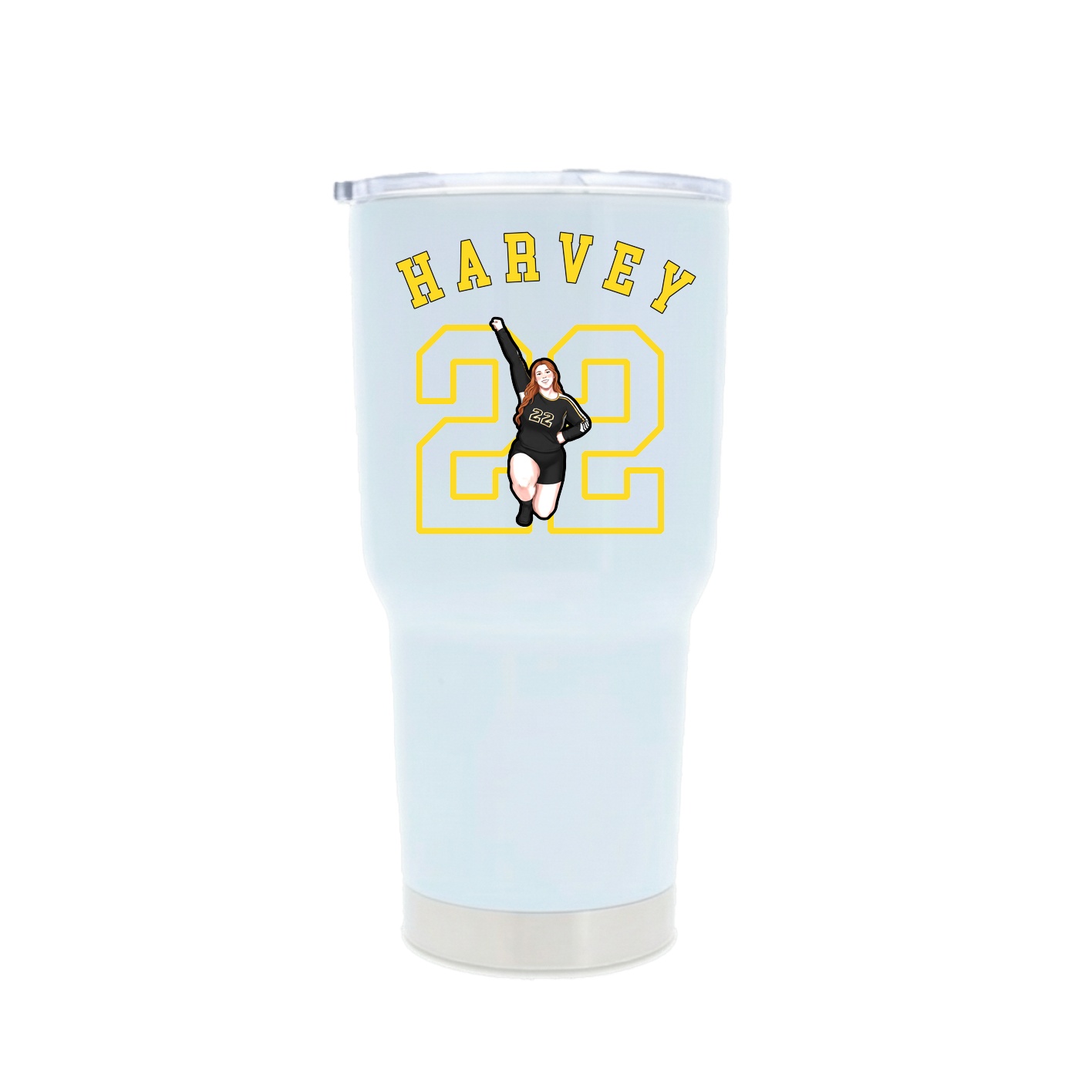 30oz Stainless Steel Tumbler — Shirsey Arch in White