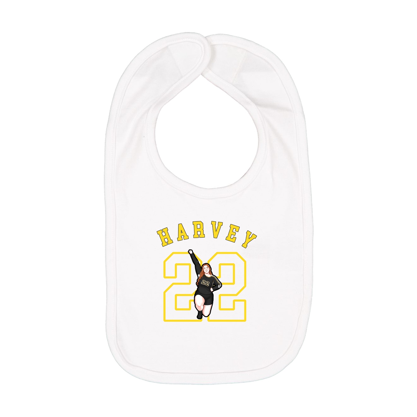 Infant Bib — Shirsey Arch in White