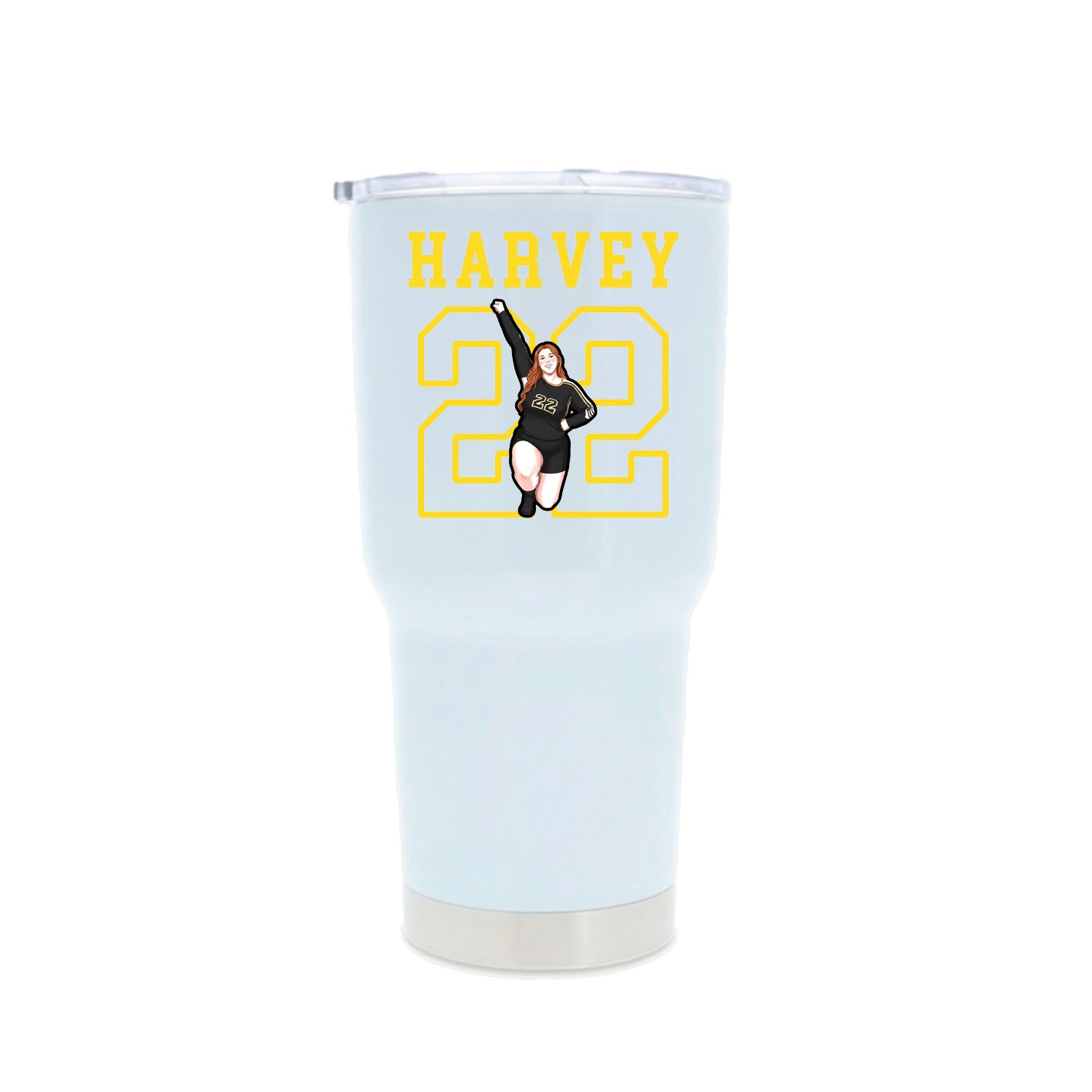 30oz Stainless Steel Tumbler — Shirsey in White