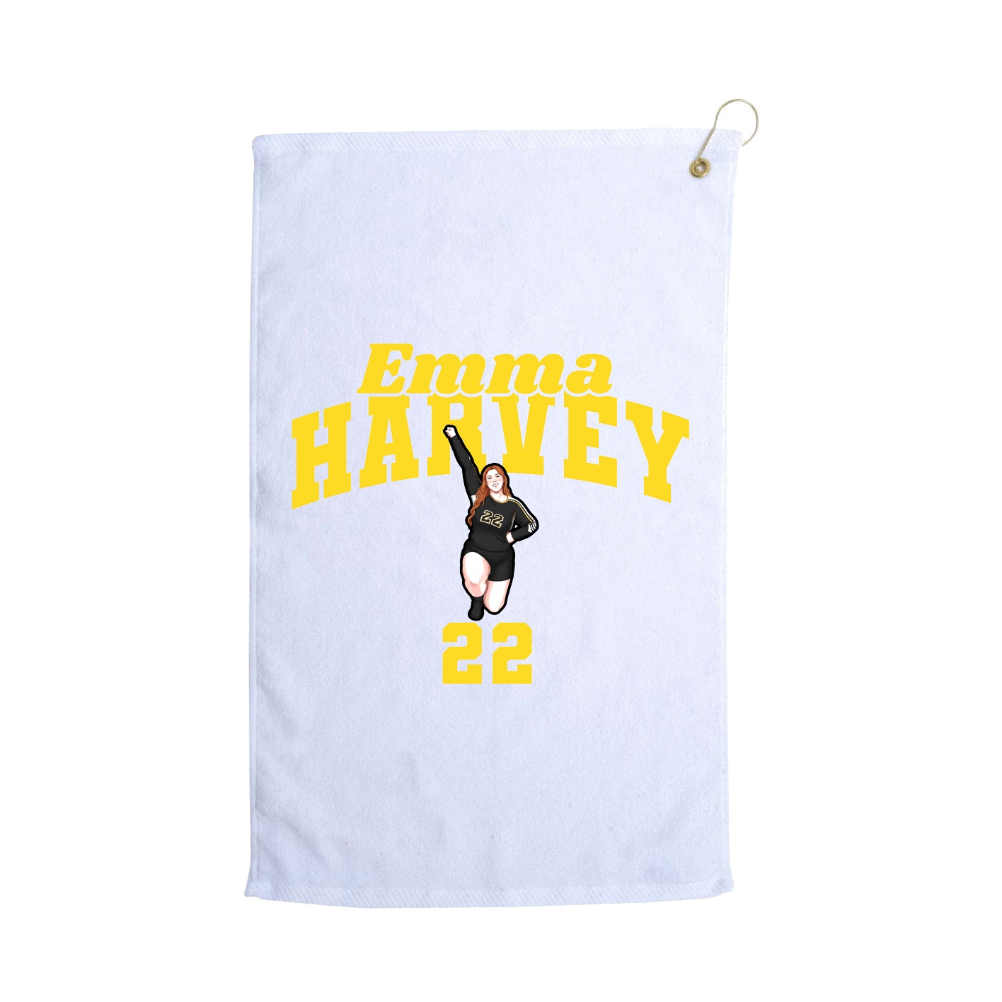 Golf Towel — Signature Arch in White