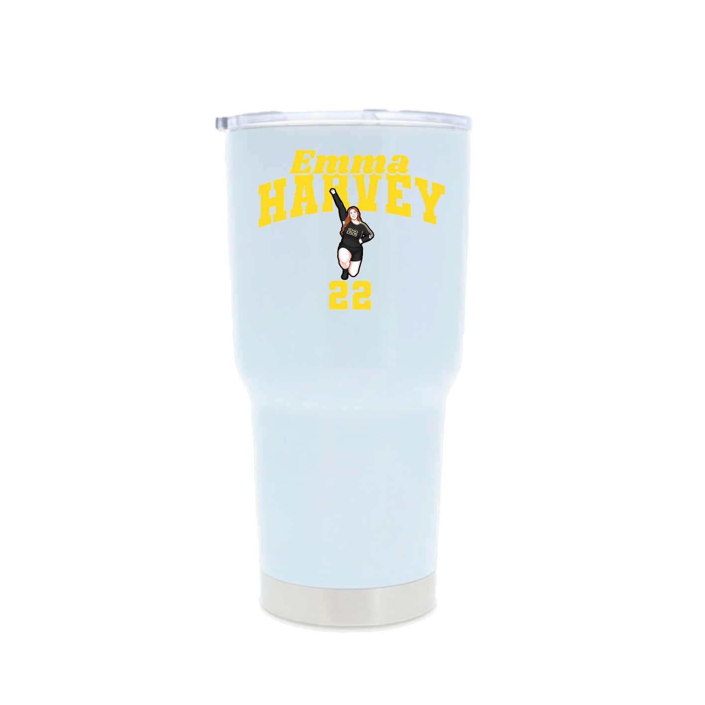 30oz Stainless Steel Tumbler — Signature Arch in White