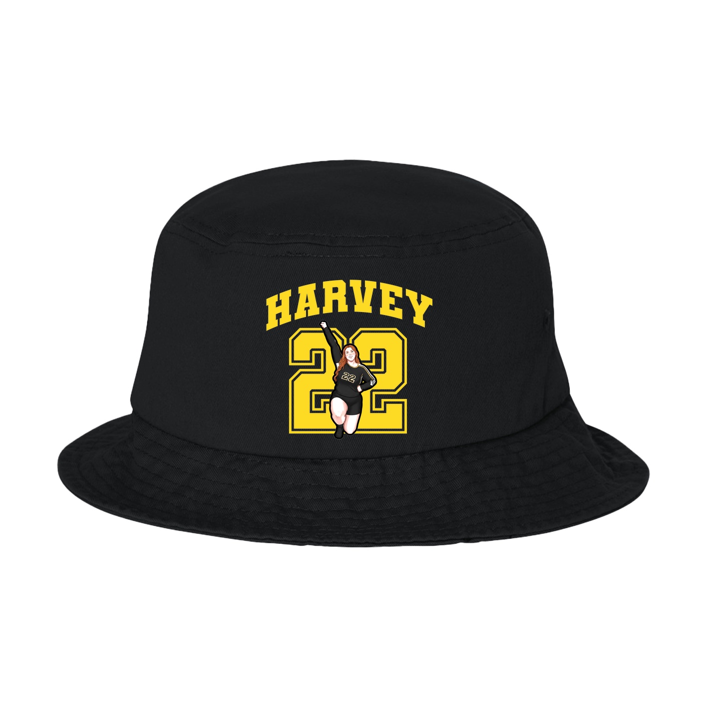 Bucket Cap — Number in Black