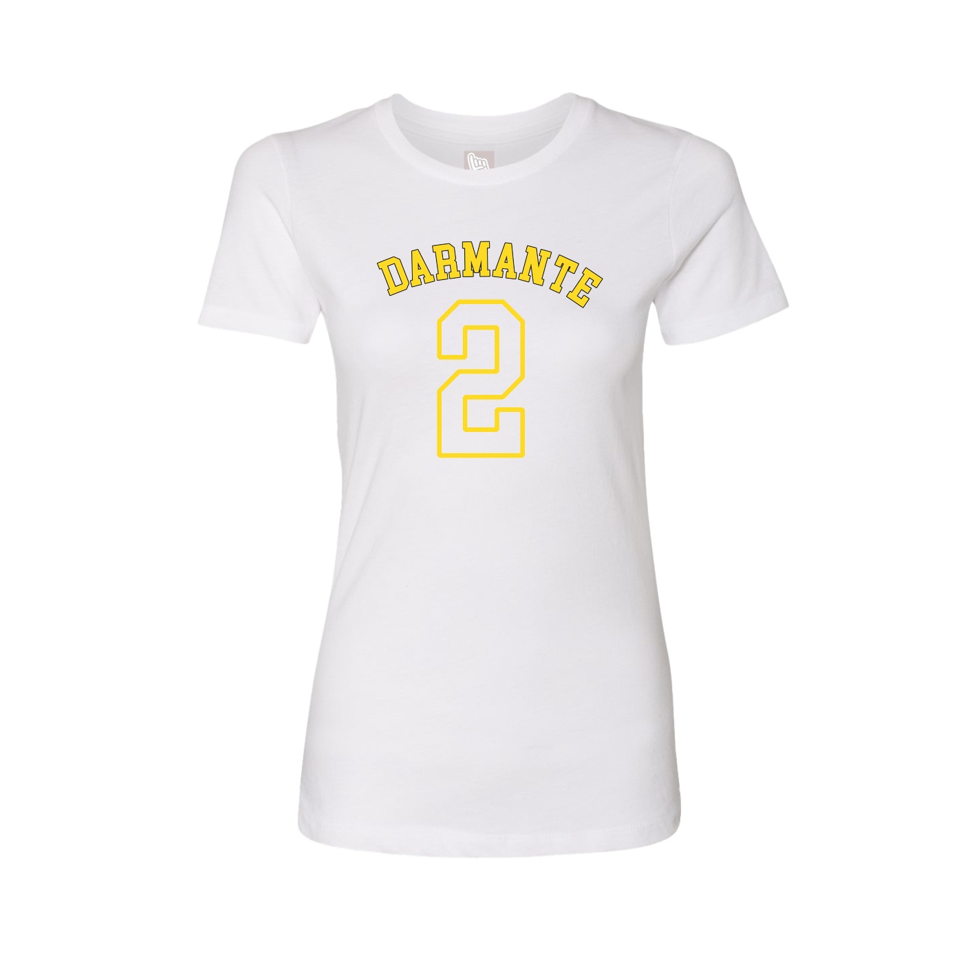 Fitted Women's Tee — Shirsey Arch in White