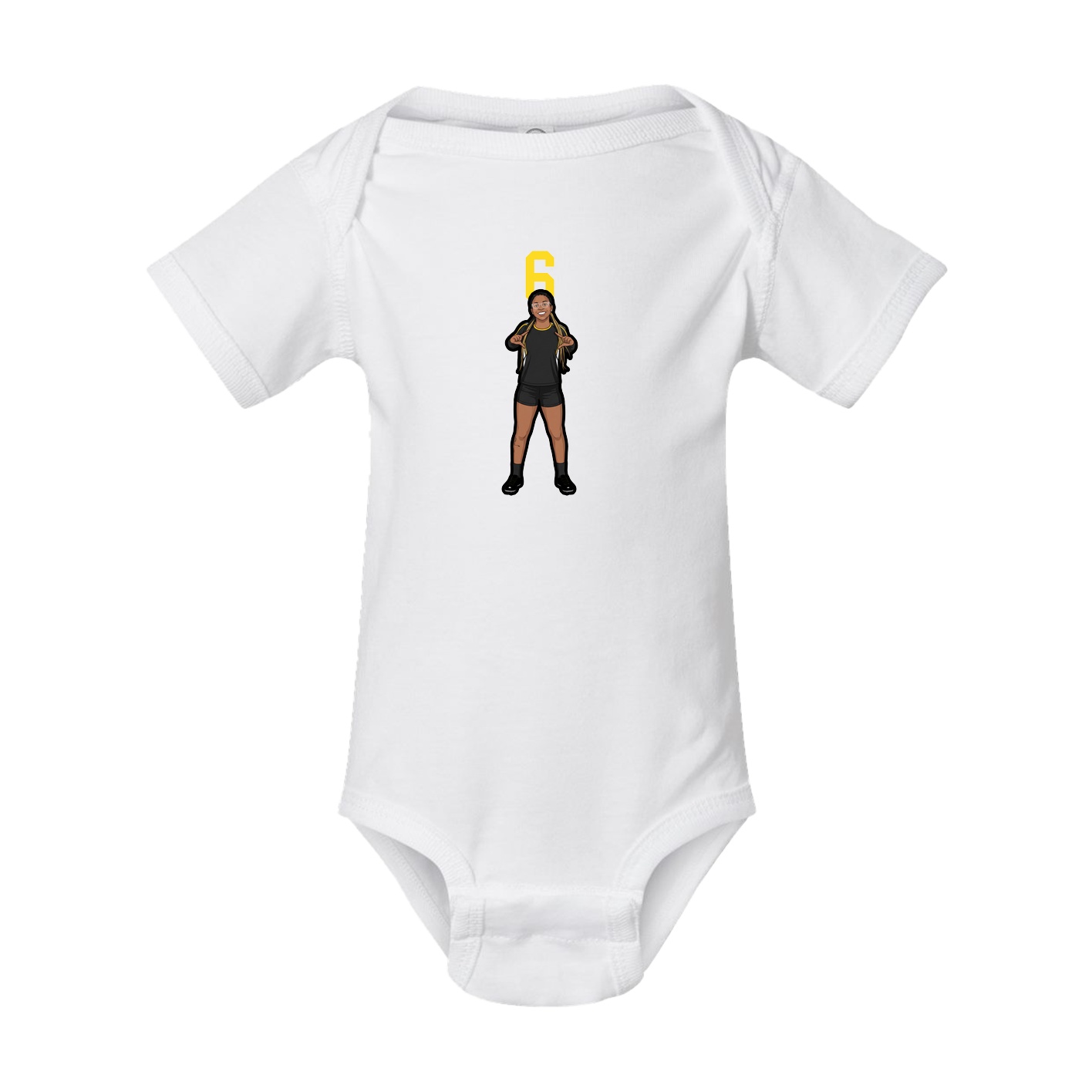 Baby Onesie — Number Top in White