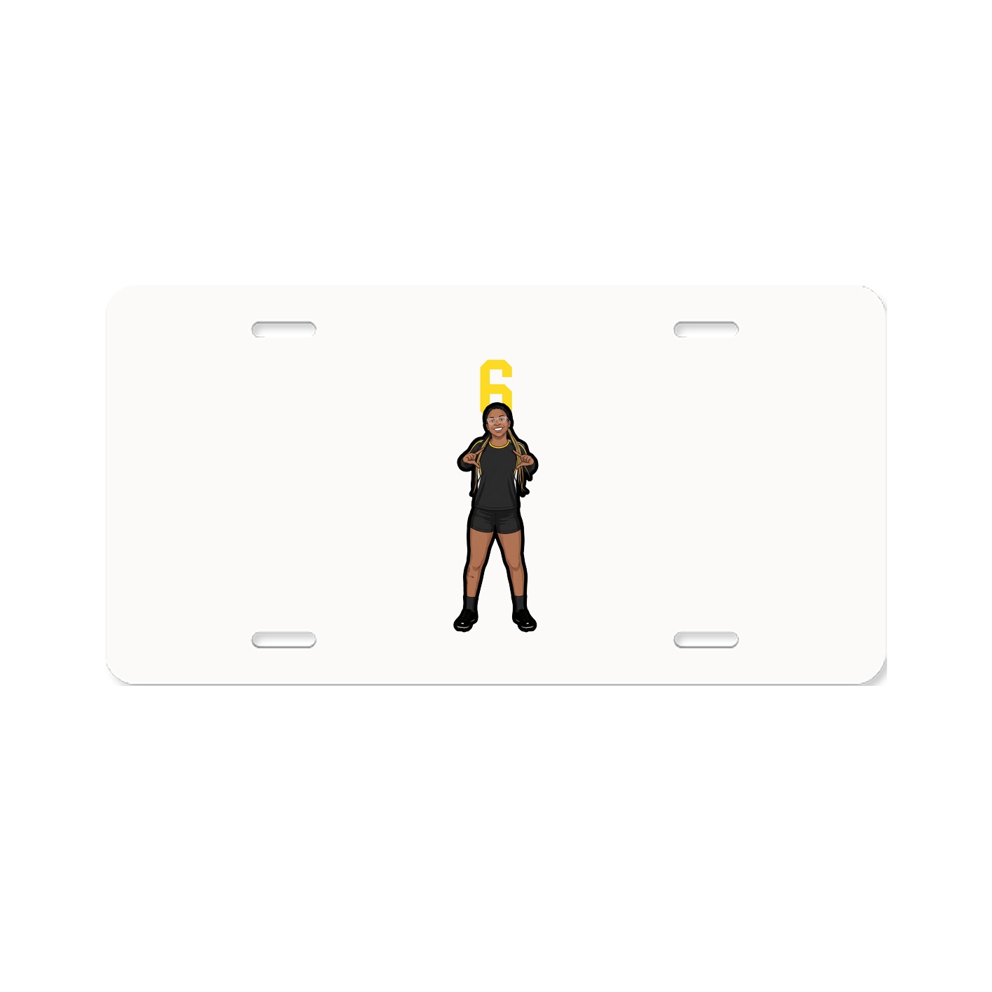 License Plate — Number Top in Classic
