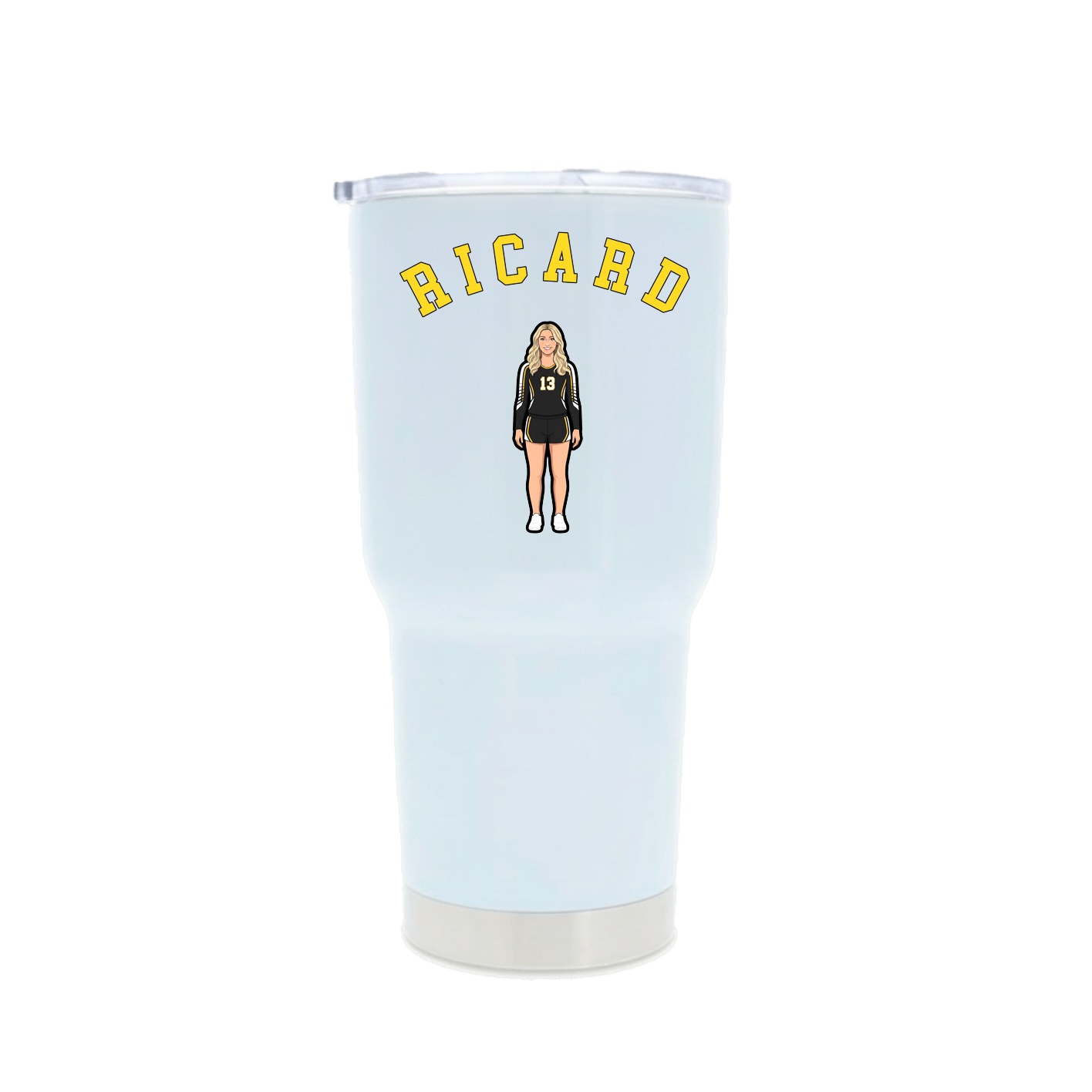 30oz Stainless Steel Tumbler — Shirsey Arch in White