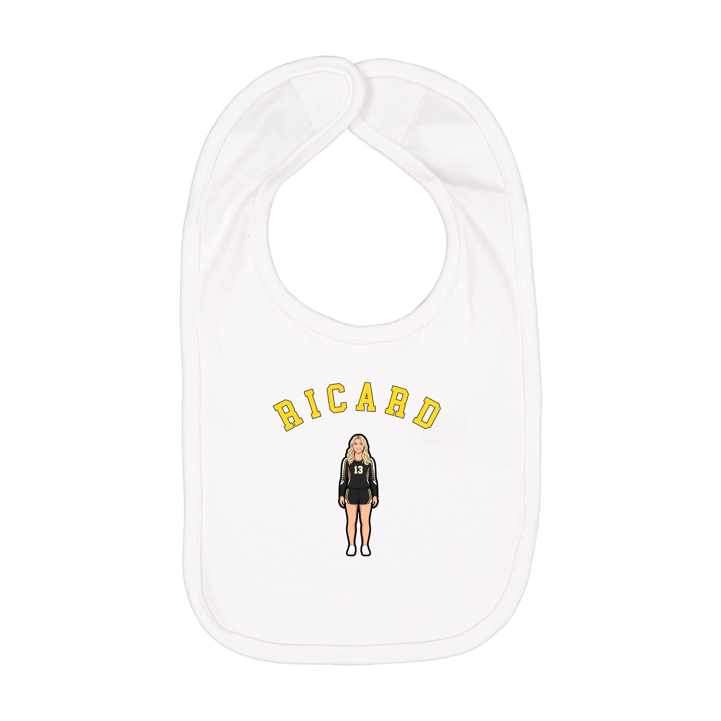 Infant Bib — Shirsey Arch in White