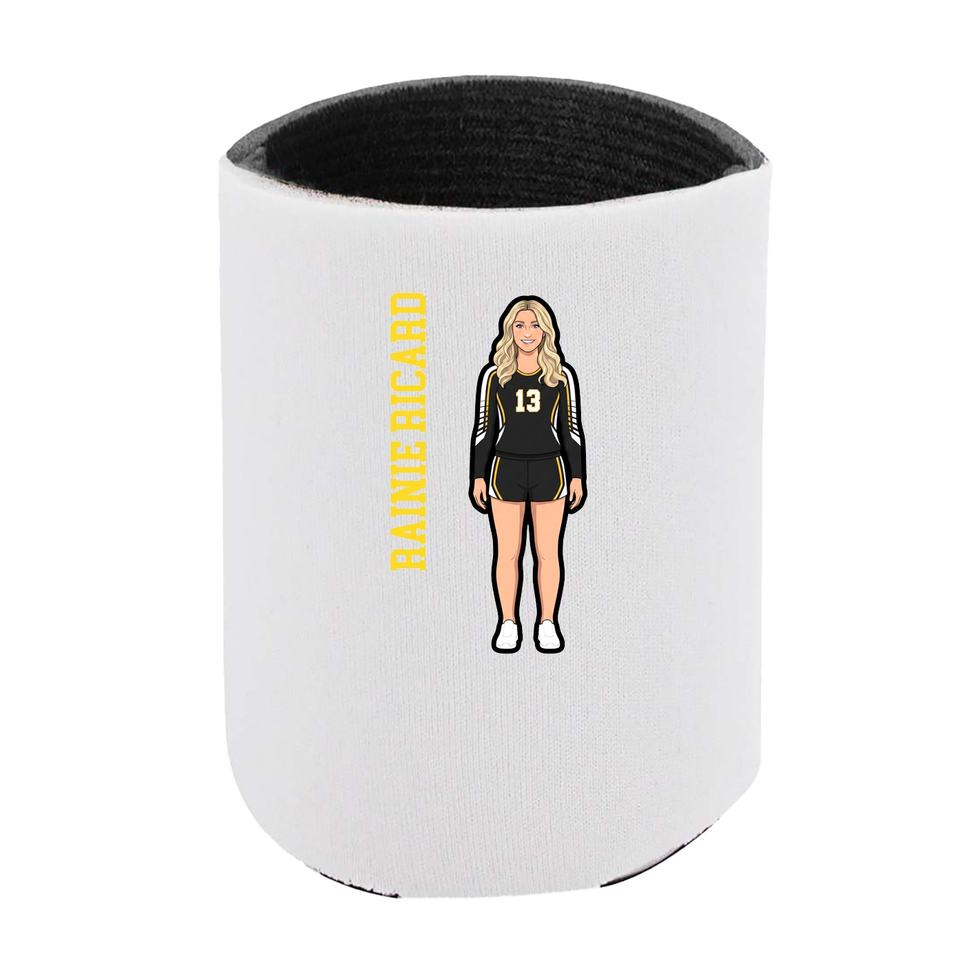 Can Holder — Name Vertical in White