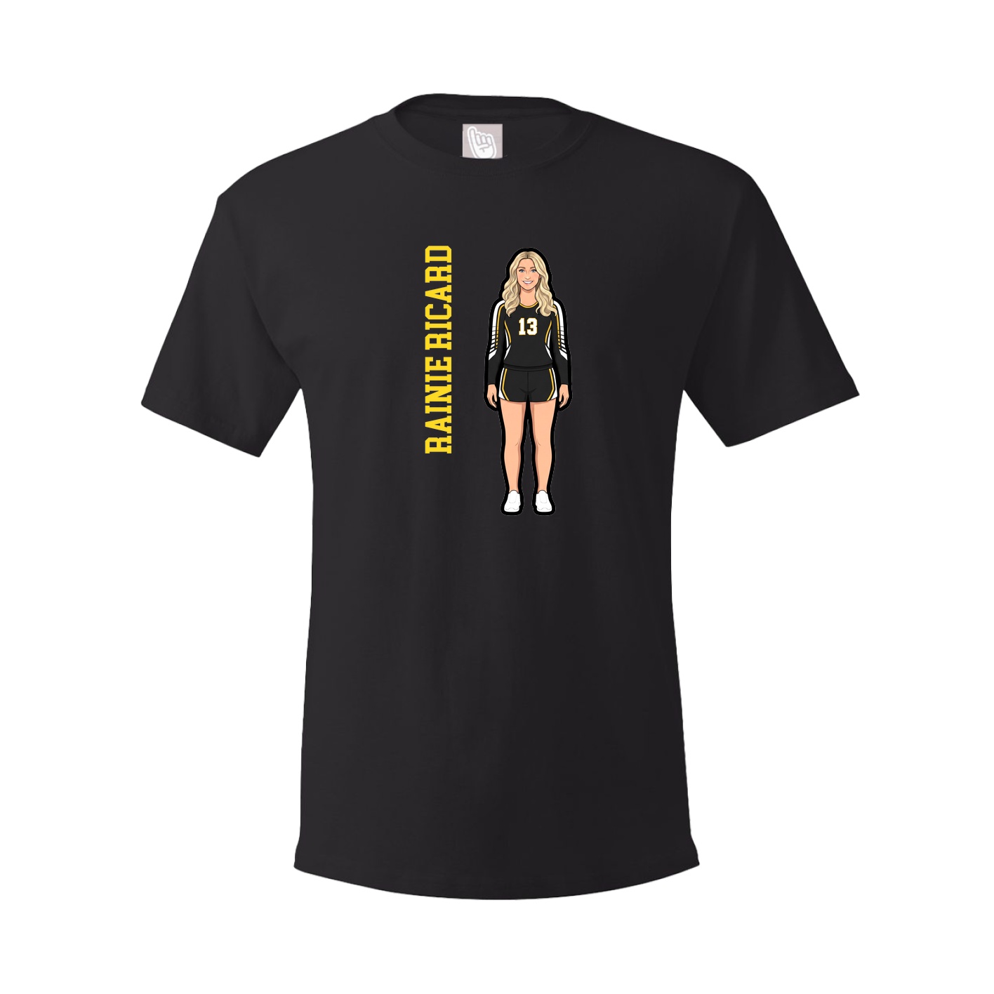 Tee — Name Vertical in Black