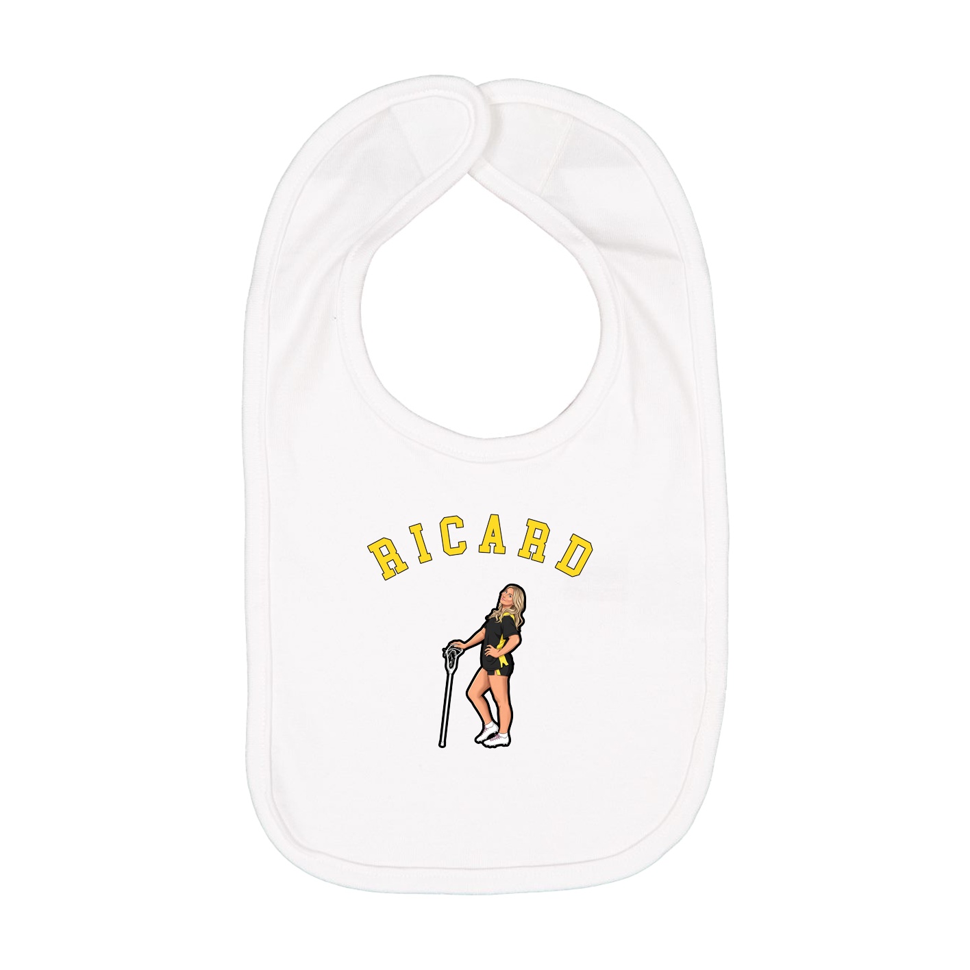 Infant Bib — Shirsey Arch in White