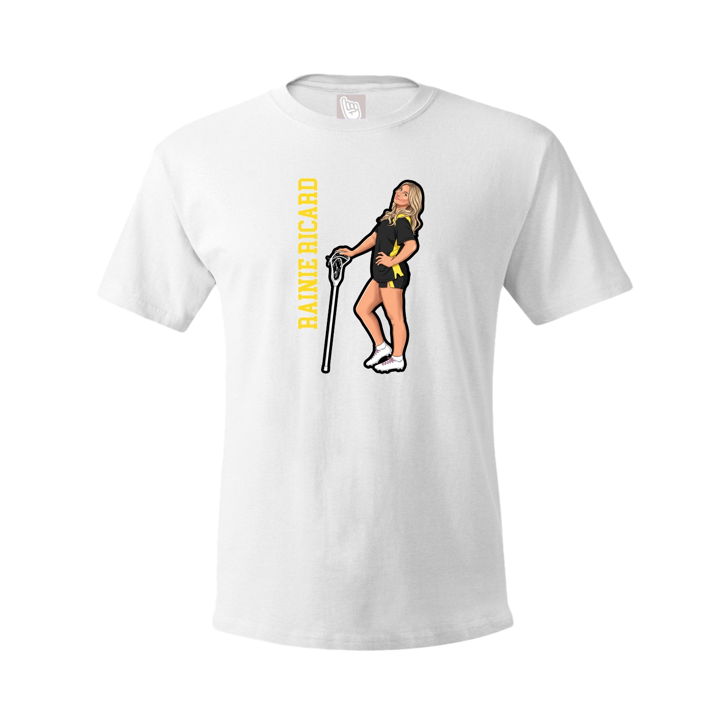 Youth Tee — Name Vertical in White