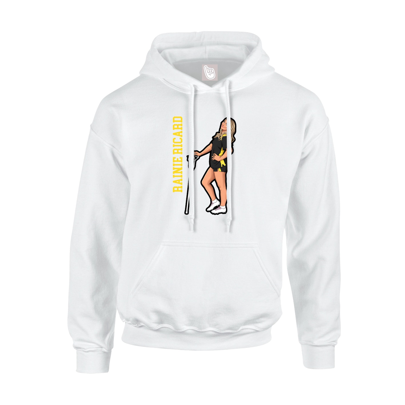 Youth Hoodie — Name Vertical in White