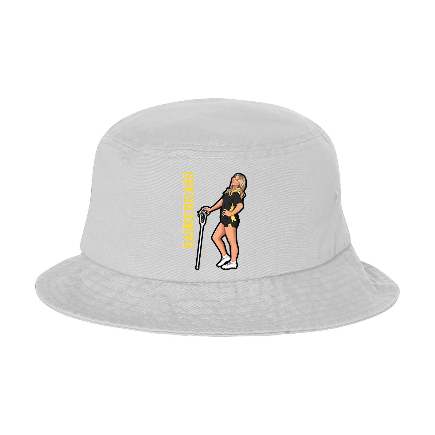 Bucket Cap — Name Vertical in White