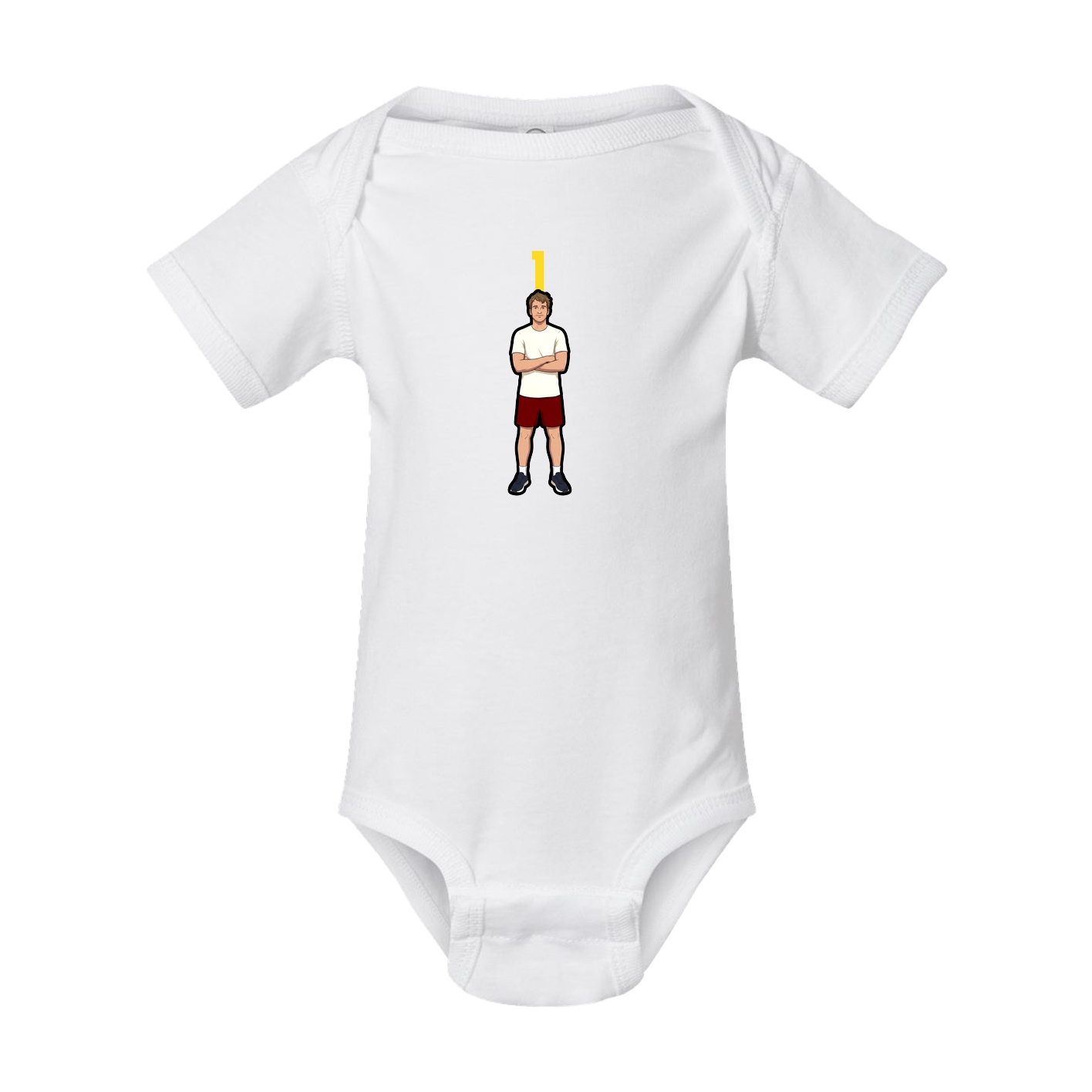 Baby Onesie — Number Top in White