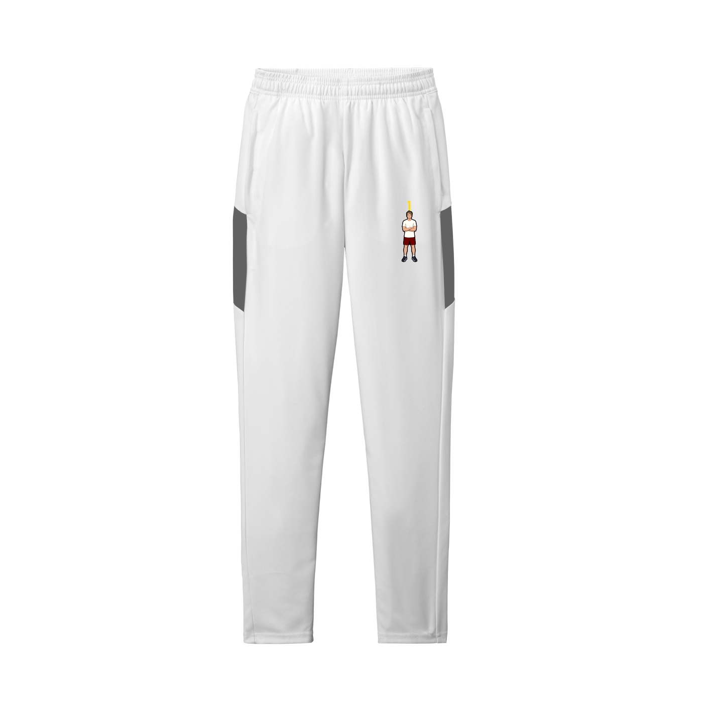 Team Travel Pant — Number Top in White/Grey