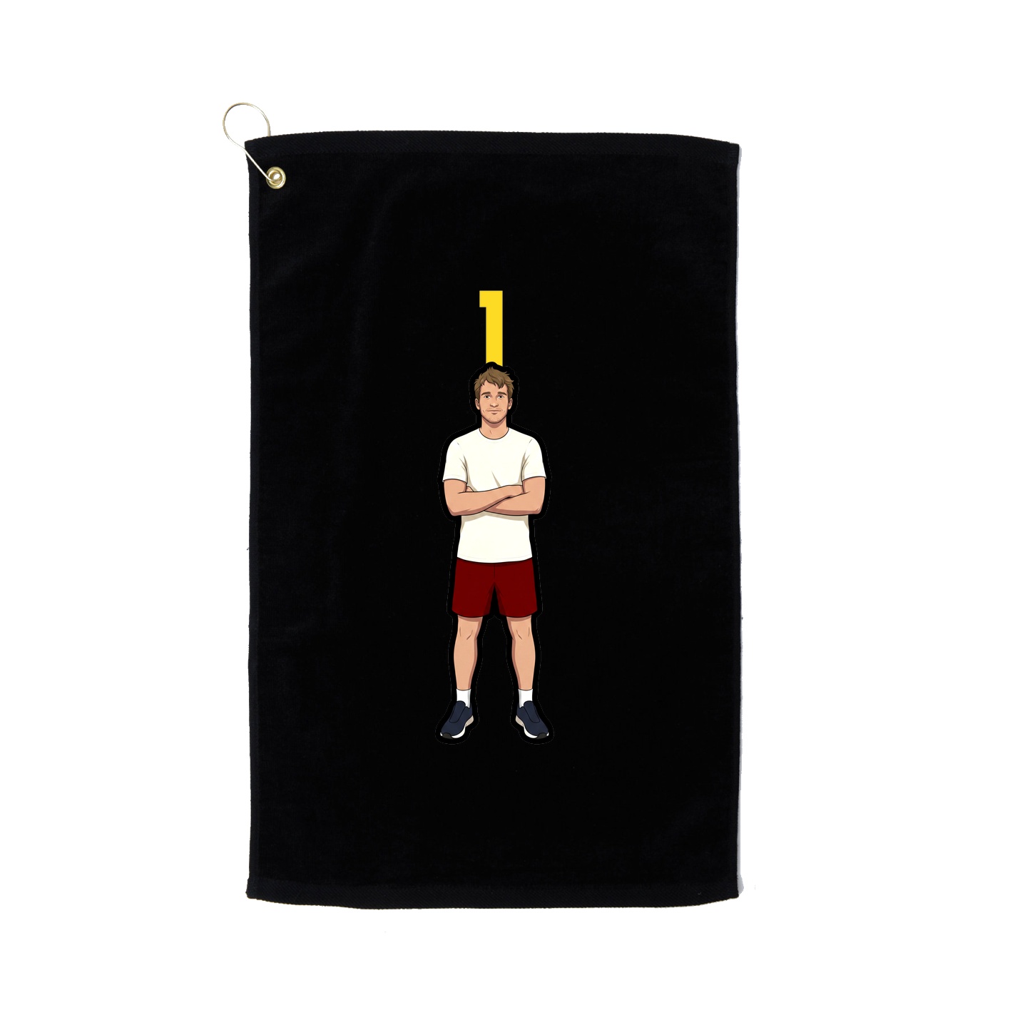 Golf Towel — Number Top in Black