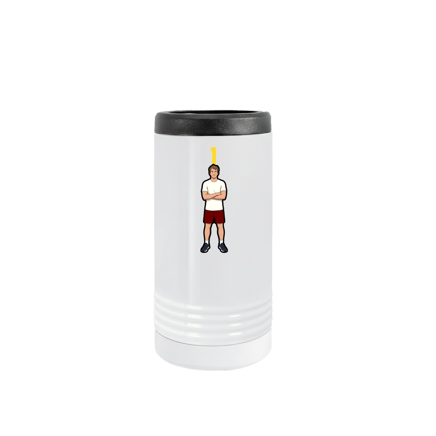 Slim Beverage Holder — Number Top in White