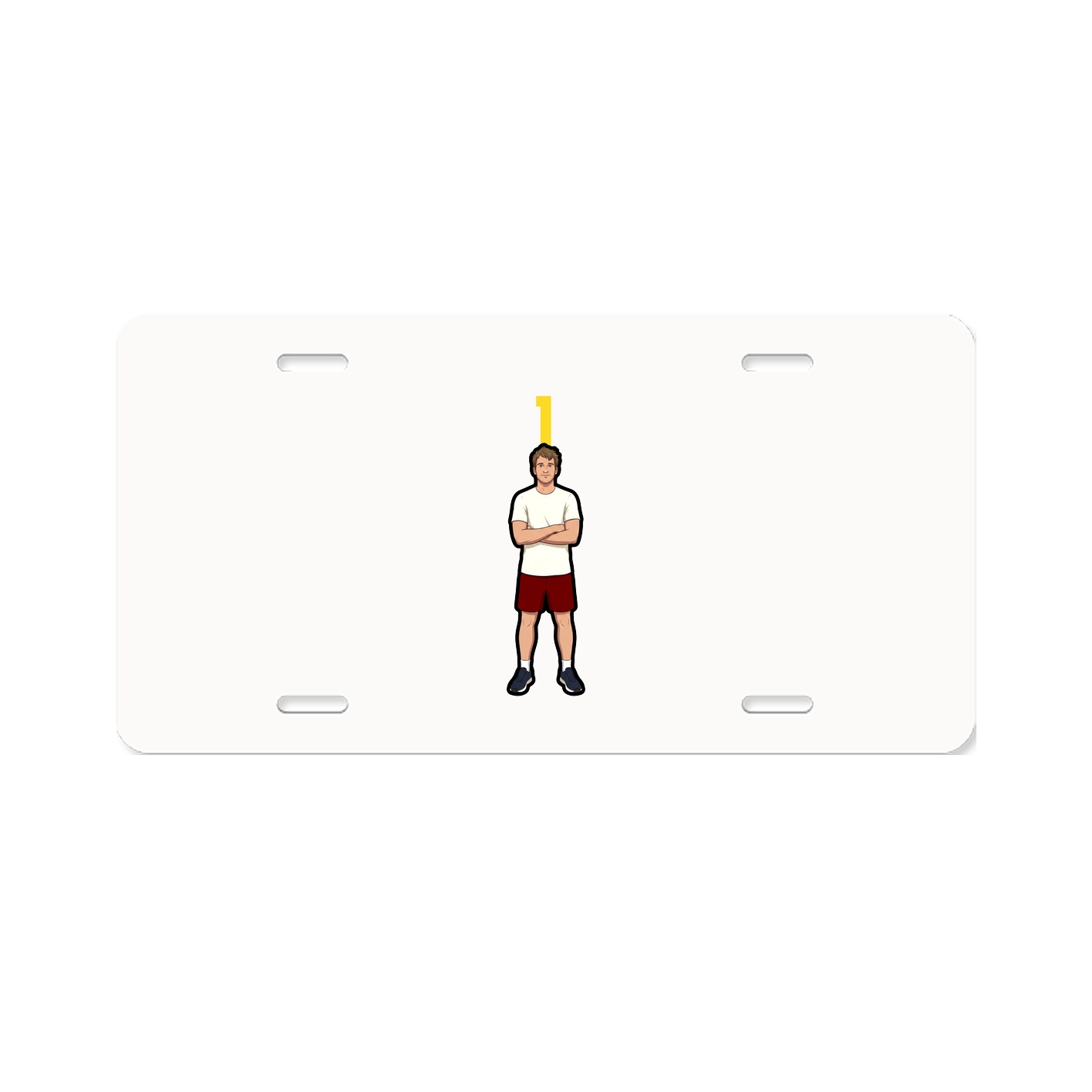 License Plate — Number Top in Classic