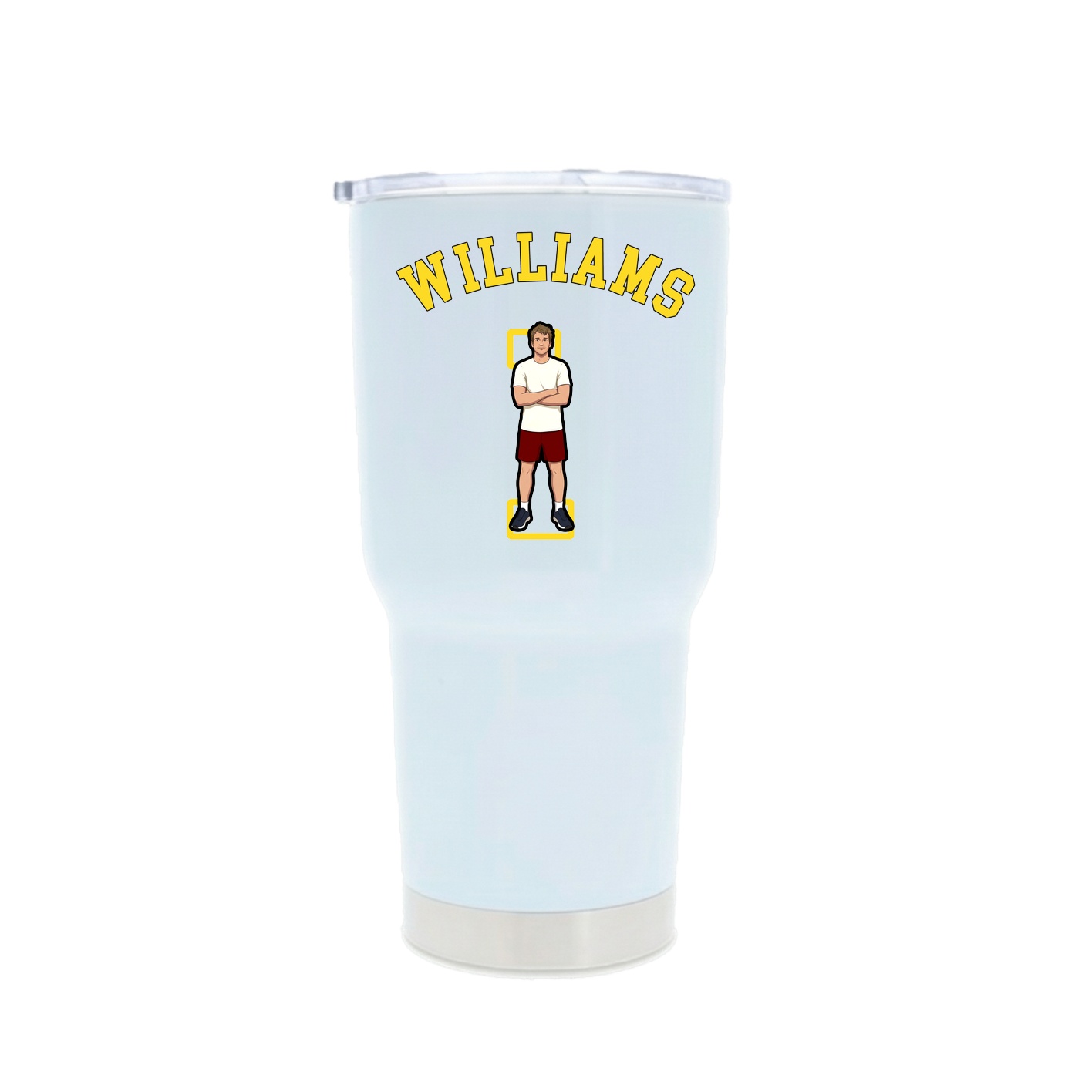 30oz Stainless Steel Tumbler — Shirsey Arch in White