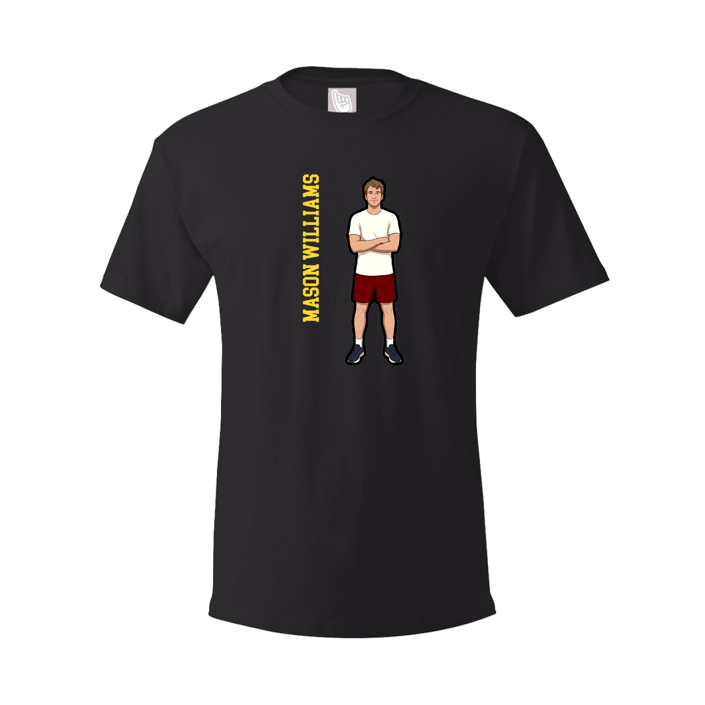 Tee — Name Vertical in Black