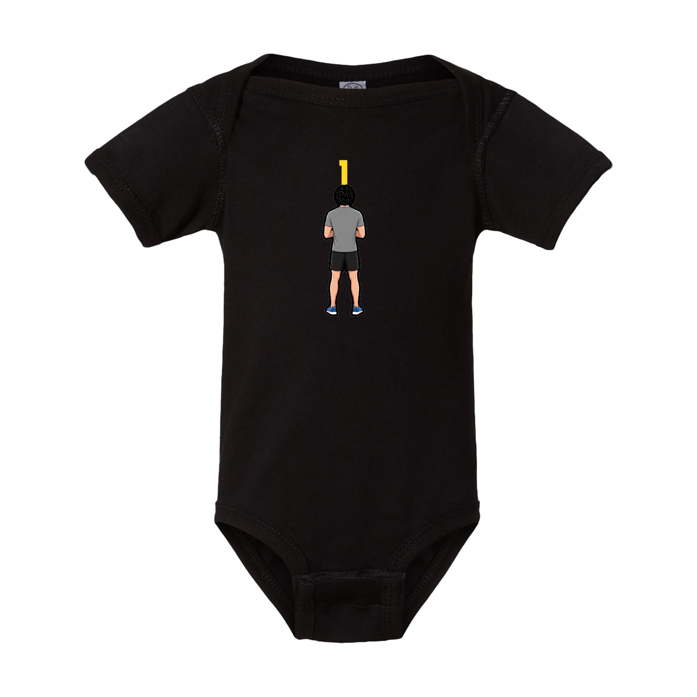 Baby Onesie — Number Top in Black