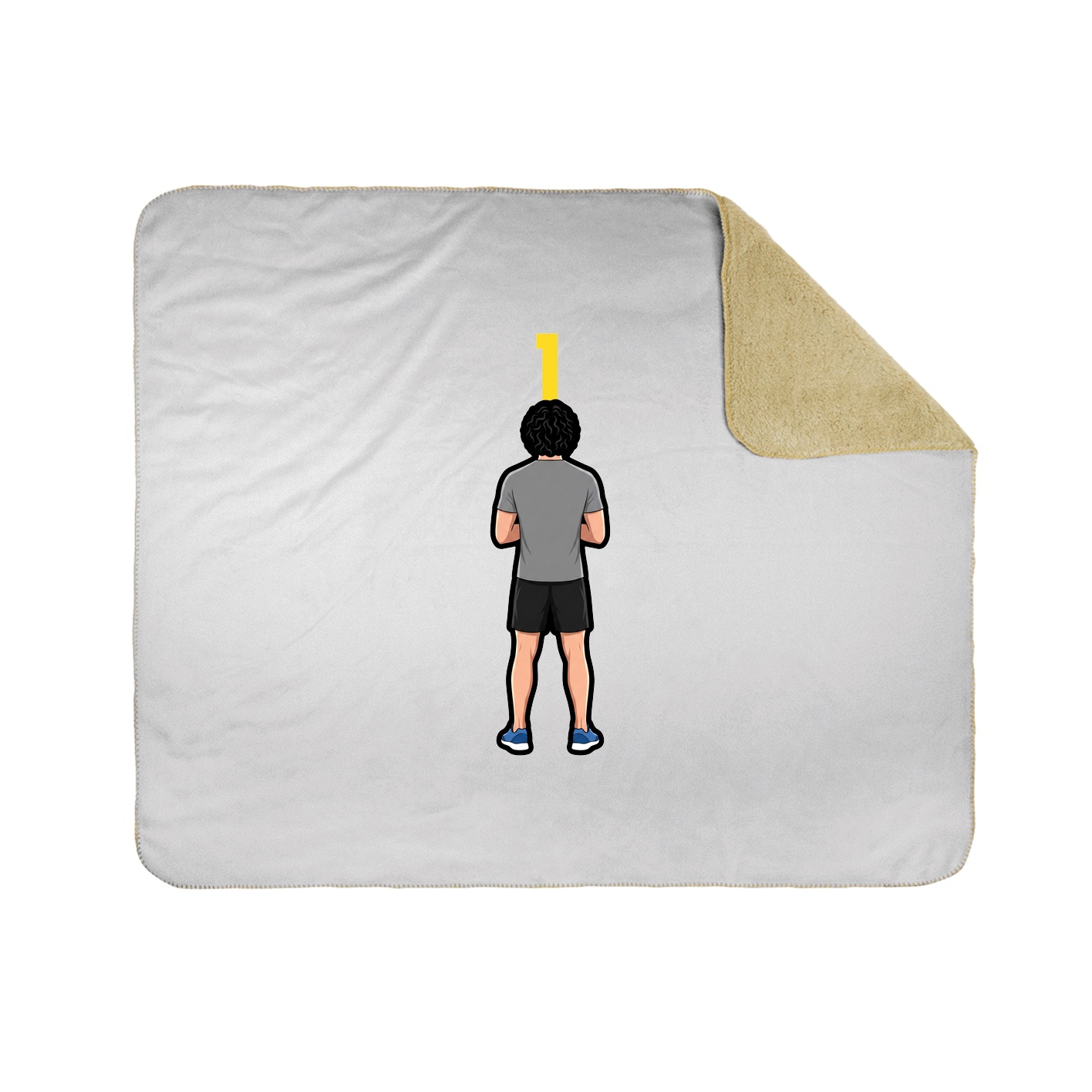 Throw Blanket — Number Top in White