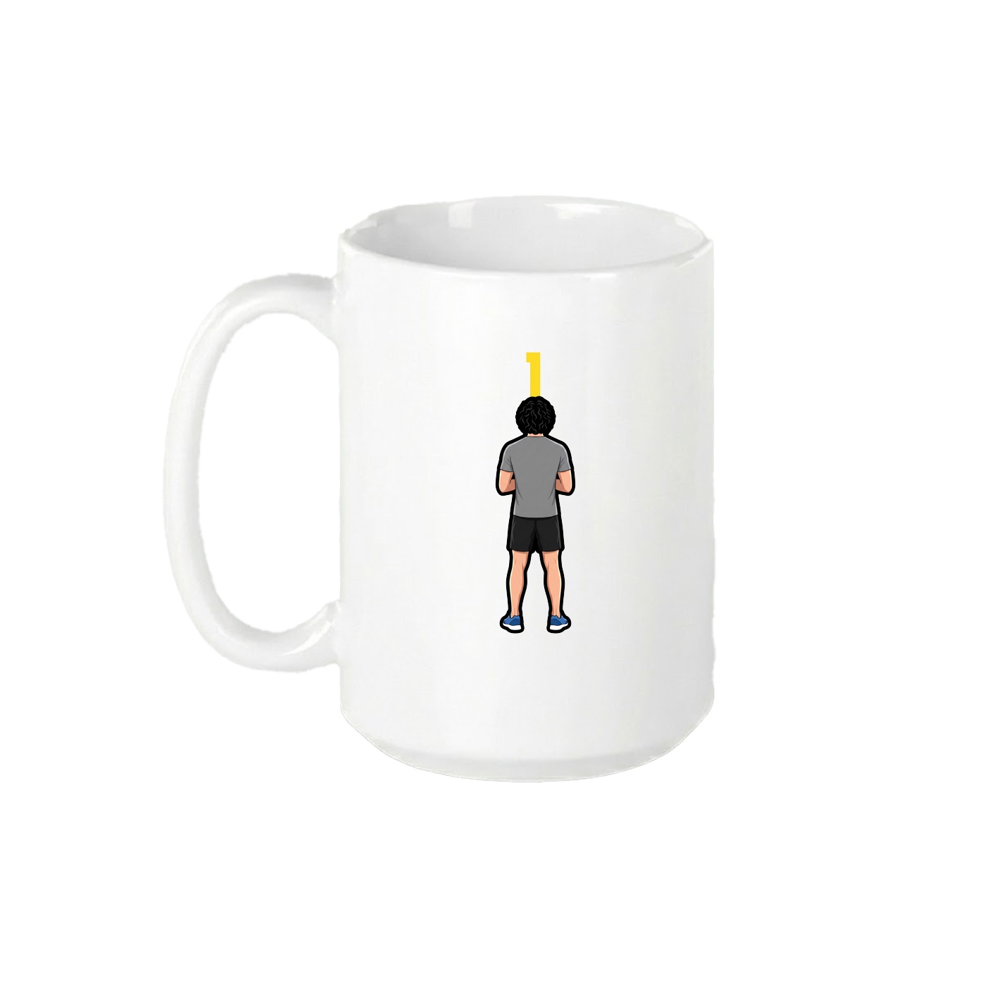 15oz Coffee Mug — Number Top in White