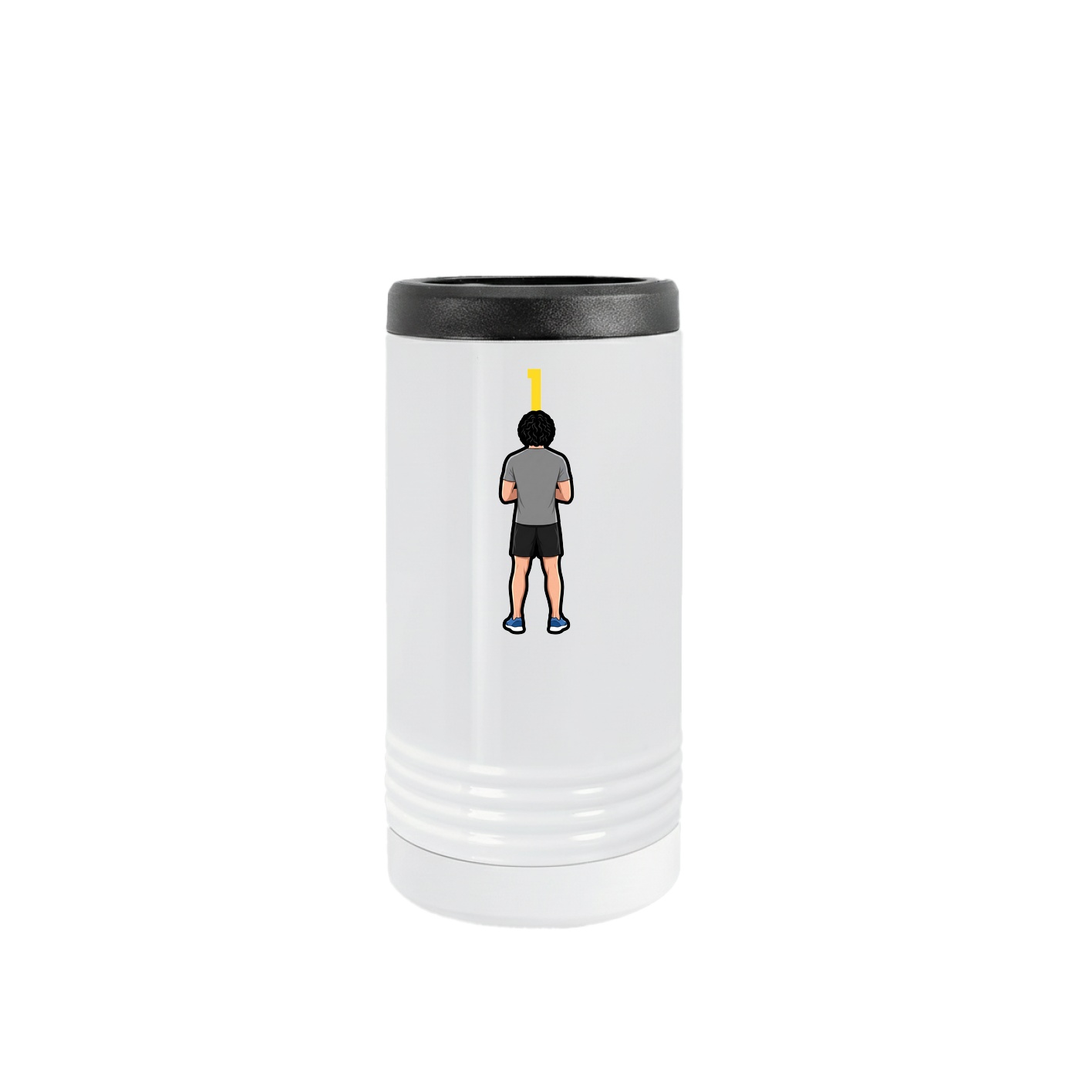 Slim Beverage Holder — Number Top in White