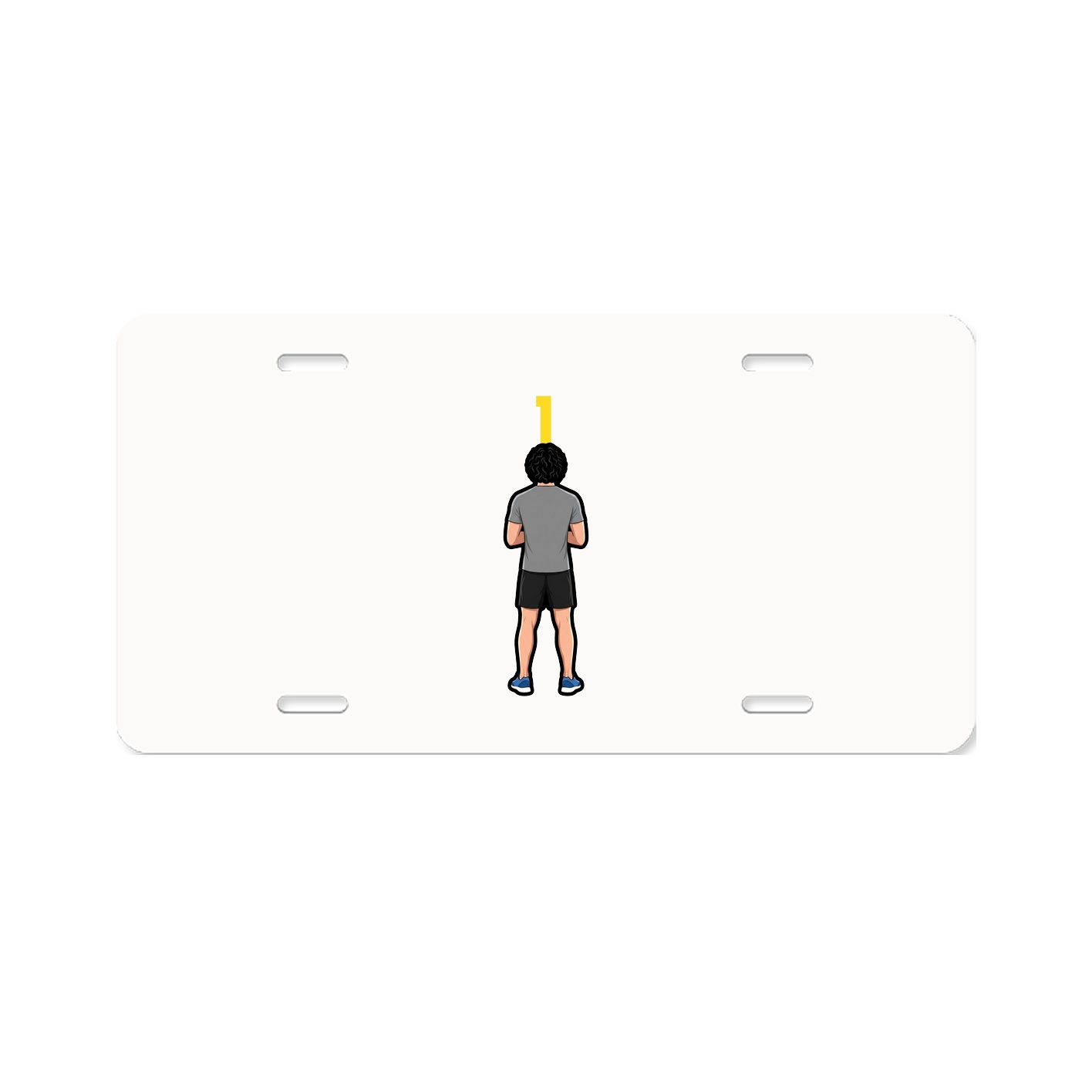 License Plate — Number Top in Classic