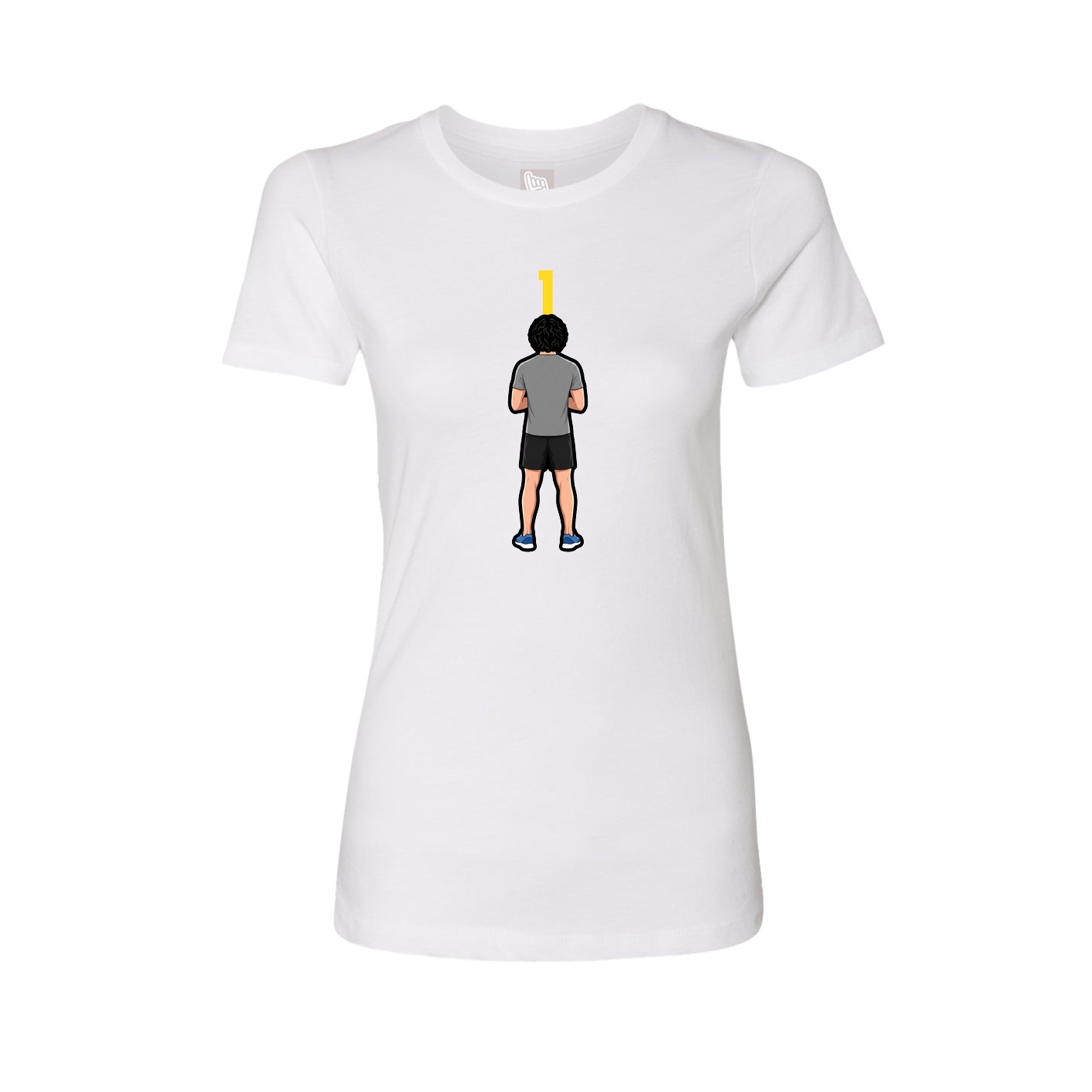Womens Tee — Number Top in White