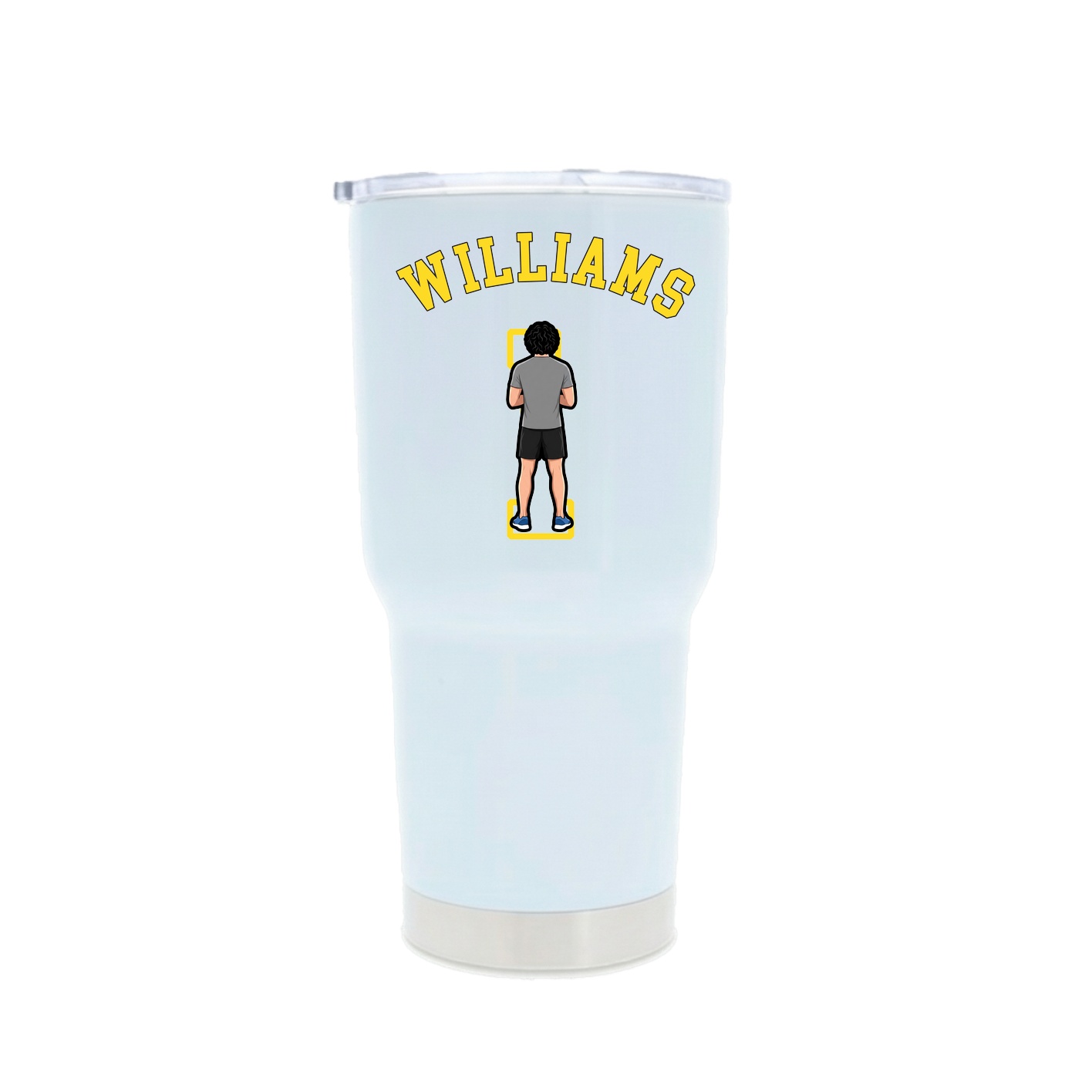 30oz Stainless Steel Tumbler — Shirsey Arch in White
