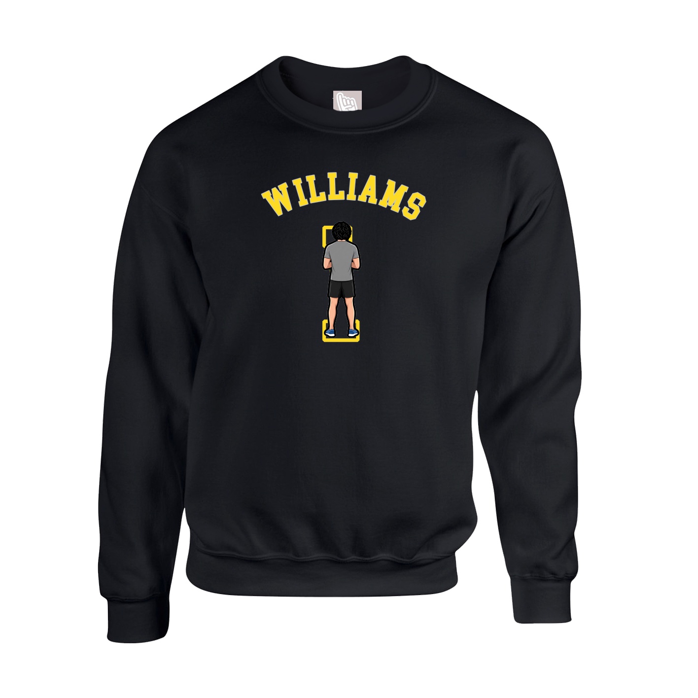Fleece Crew — Shirsey Arch in Black