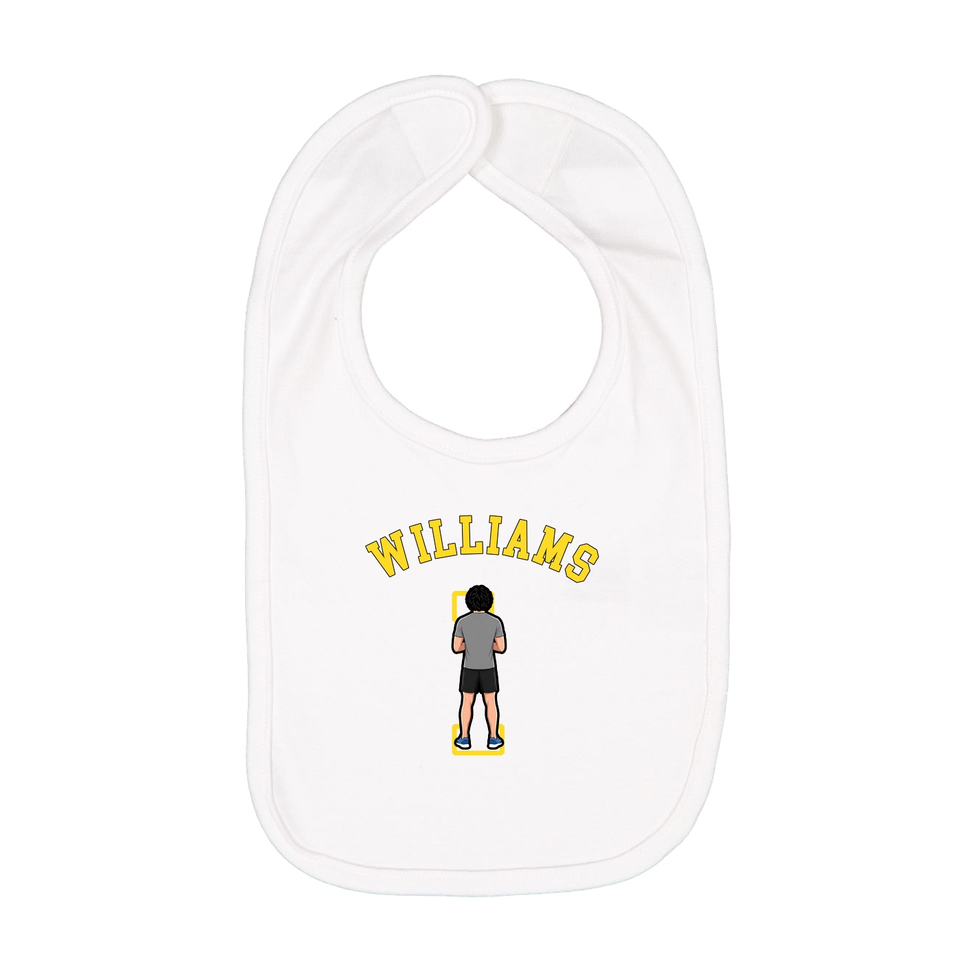 Infant Bib — Shirsey Arch in White