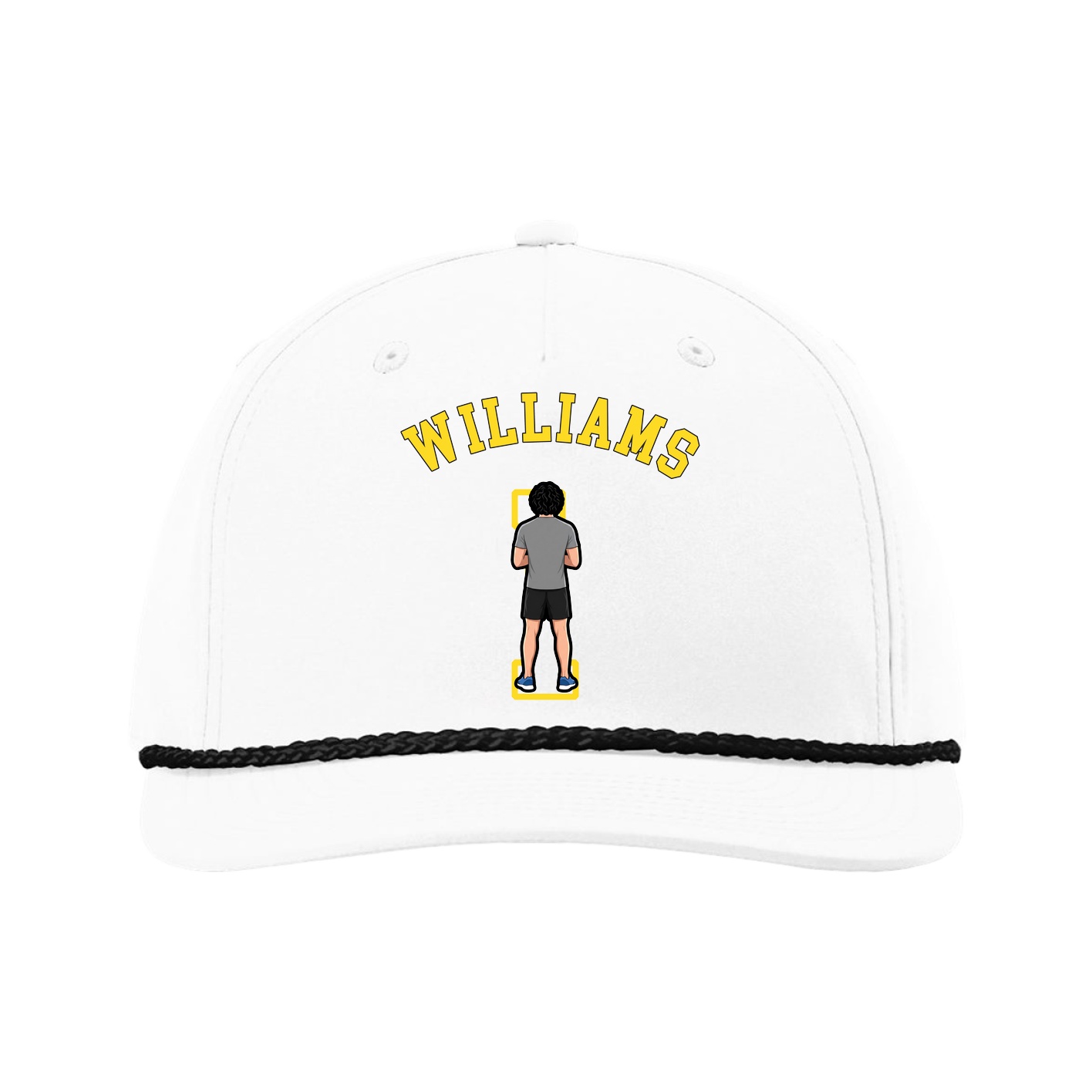 Five-Panel Classic Rope Cap — Shirsey Arch in White