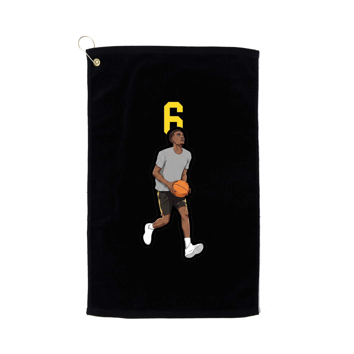 Golf Towel — Number Top in Black