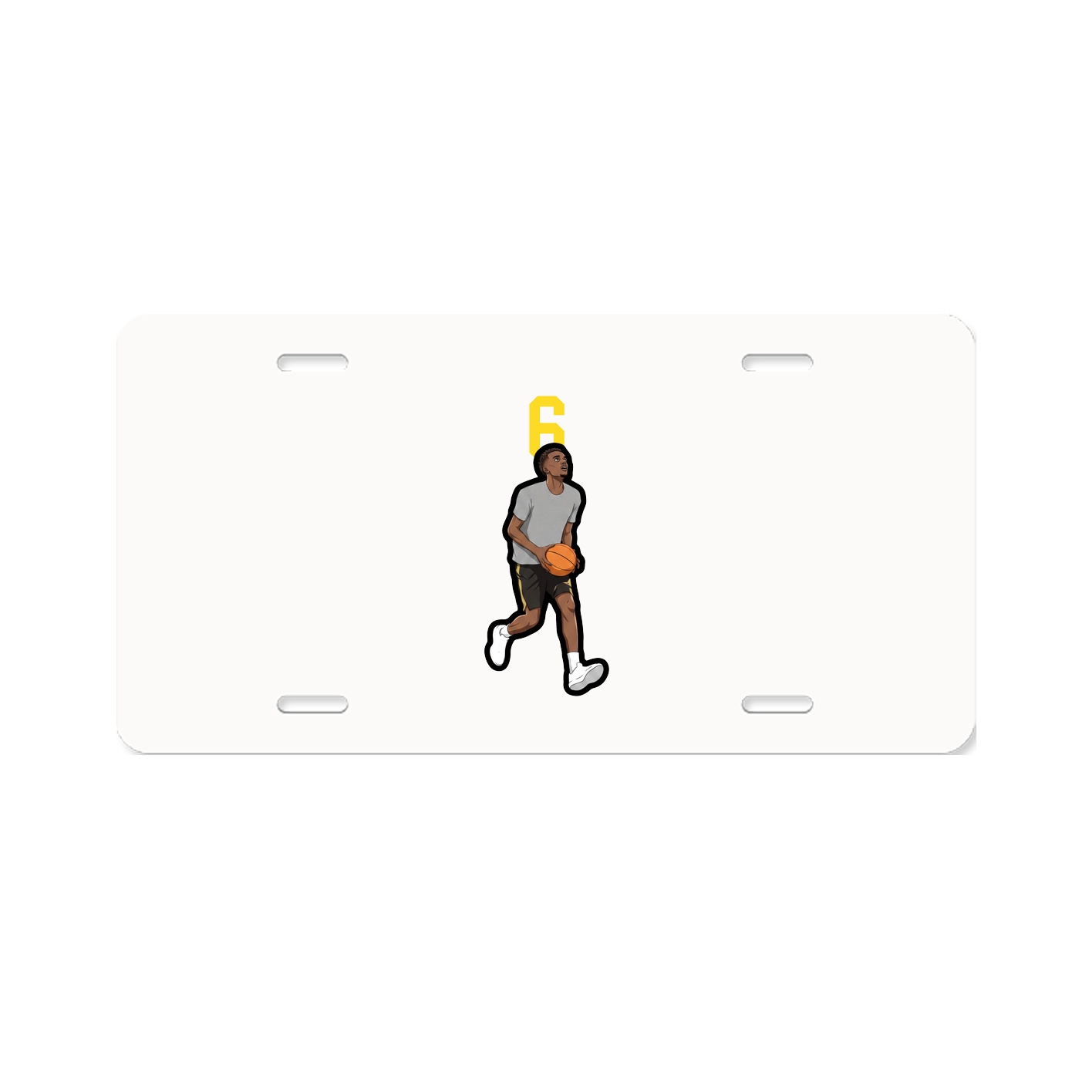 License Plate — Number Top in Classic