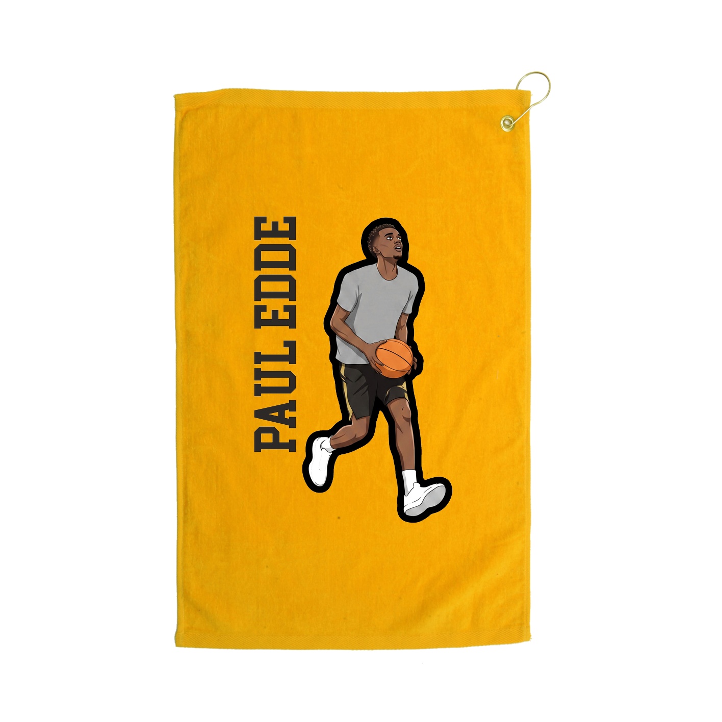 Golf Towel — Name Vertical in Gold