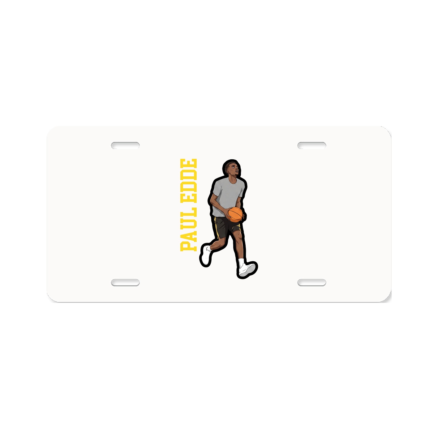 License Plate — Name Vertical in Classic