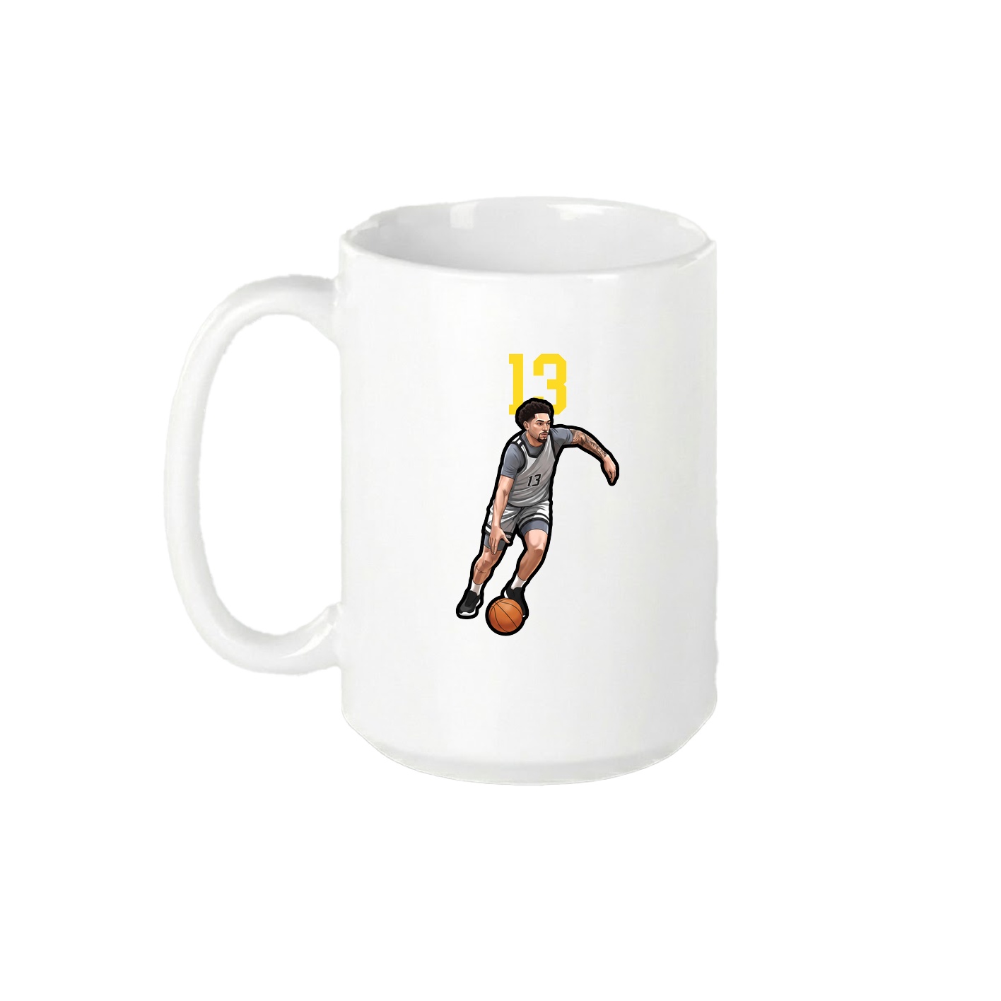 15oz Coffee Mug — Number Top in White