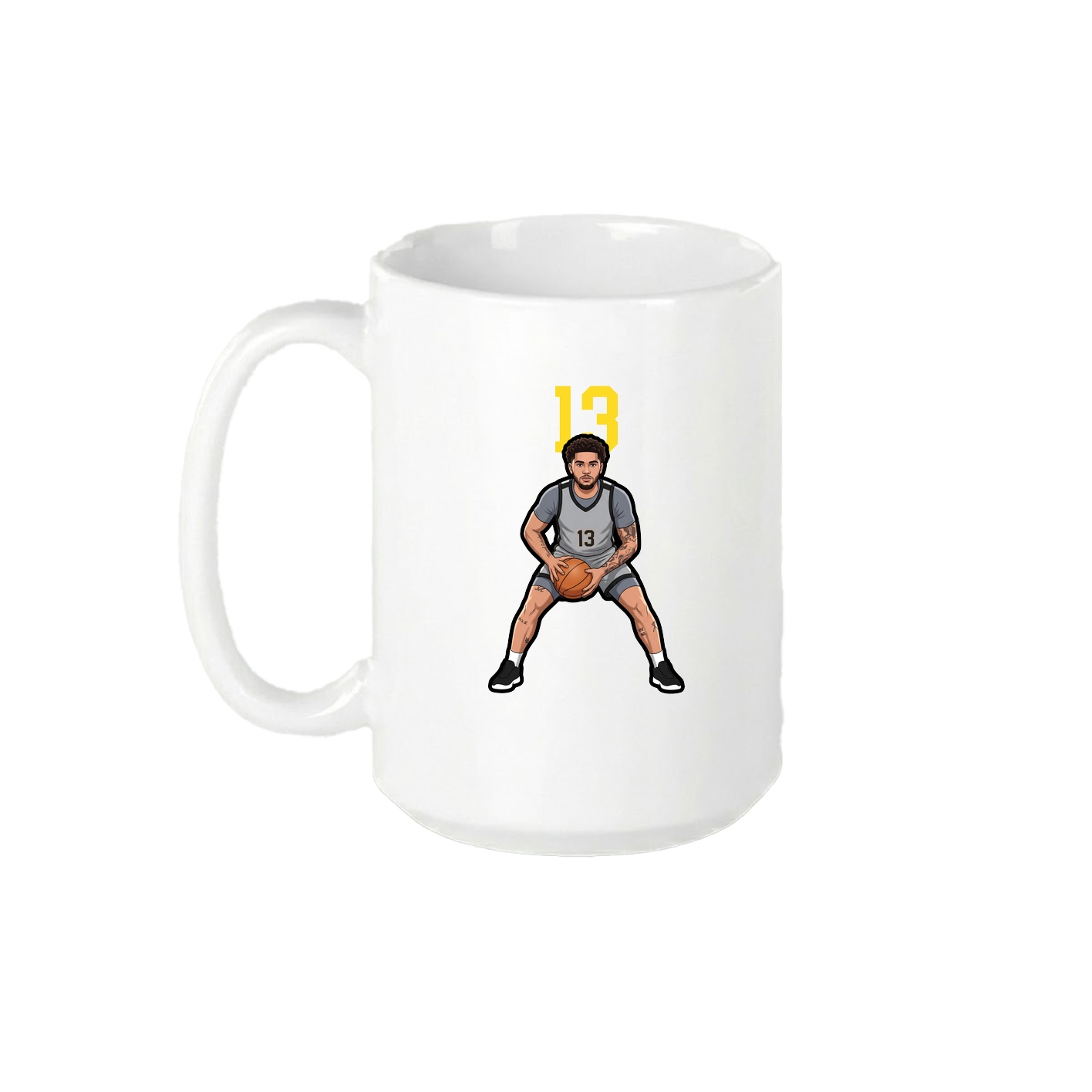 15oz Coffee Mug — Number Top in White