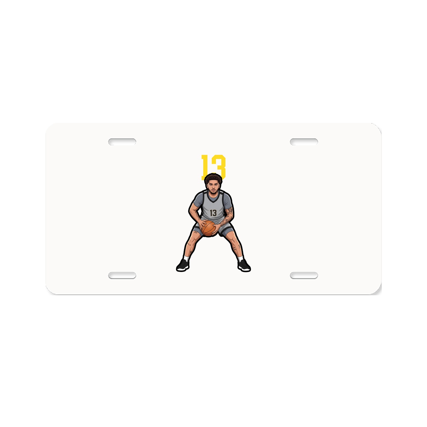 License Plate — Number Top in Classic
